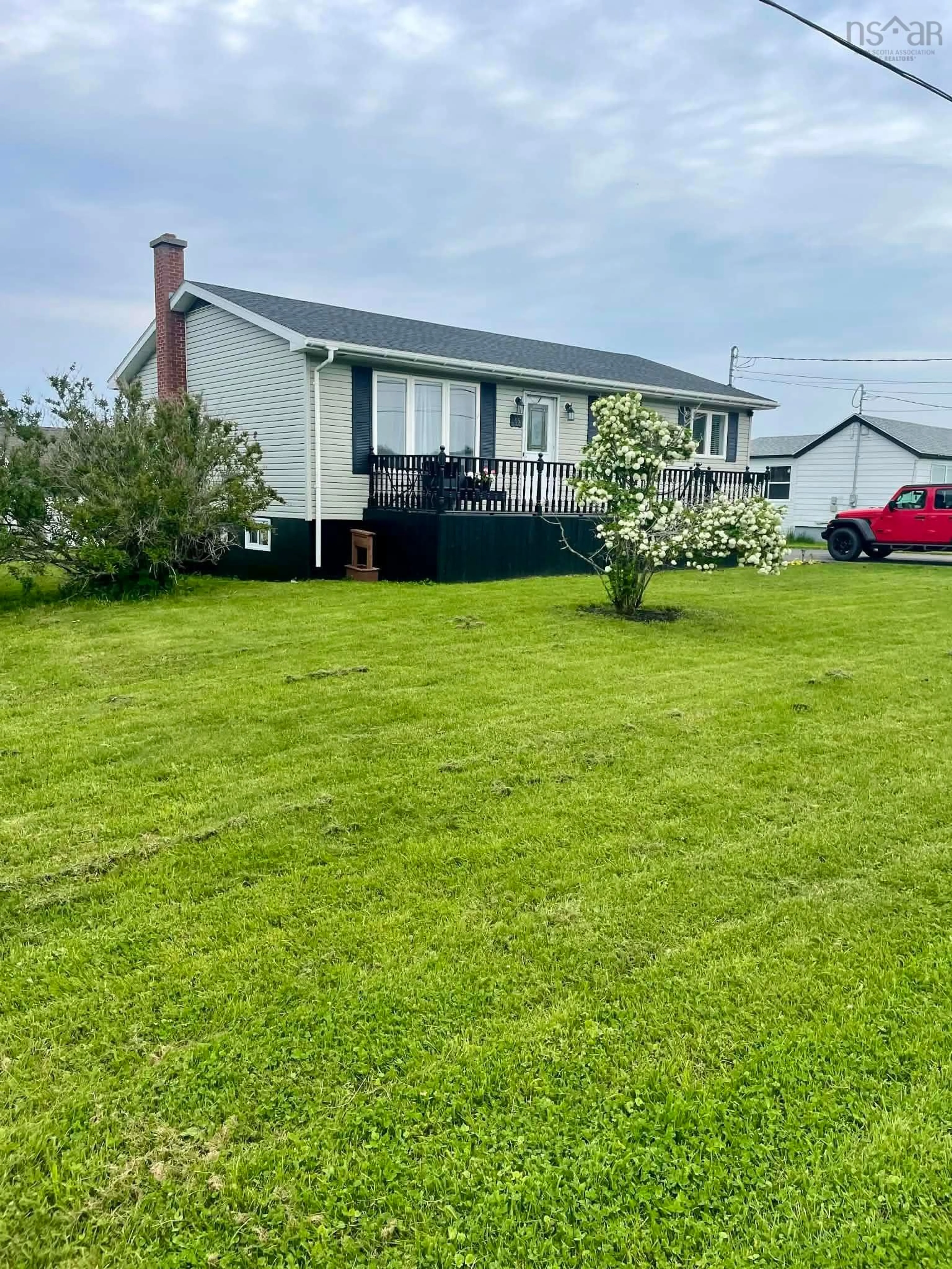 A pic from outside/outdoor area/front of a property/back of a property/a pic from drone, unknown for 46 Rateau St, Sydney Mines Nova Scotia B1V 1X2