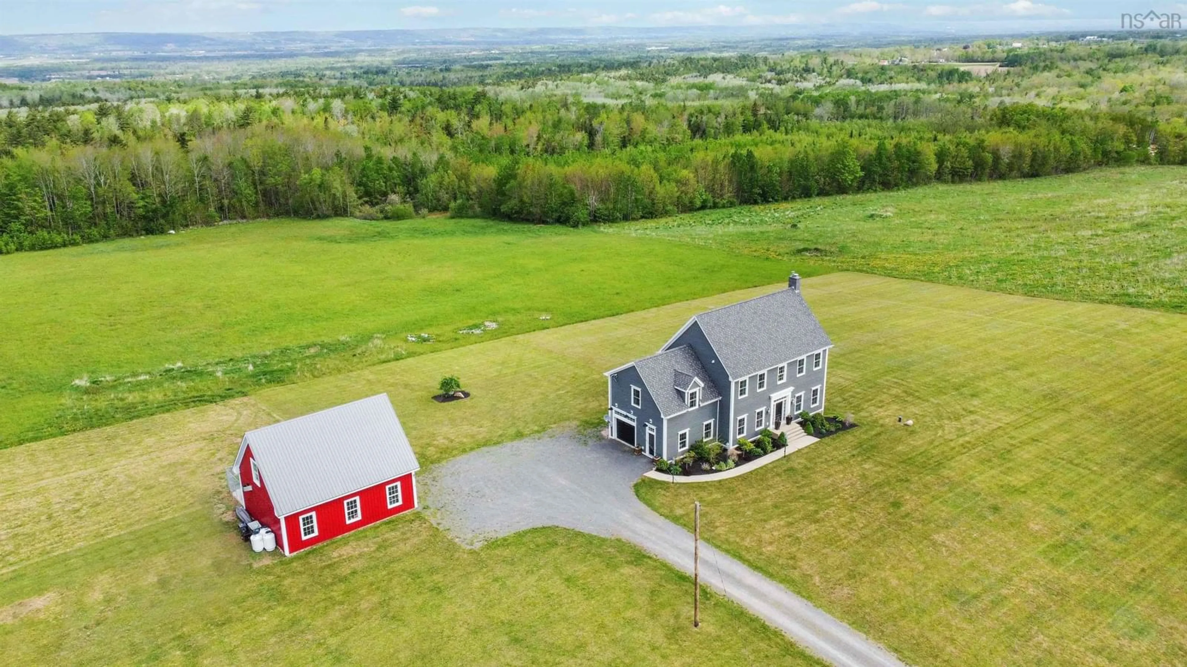 A pic from outside/outdoor area/front of a property/back of a property/a pic from drone, unknown for 423 Canaan Road, Nicholsville Nova Scotia B0P 1C0