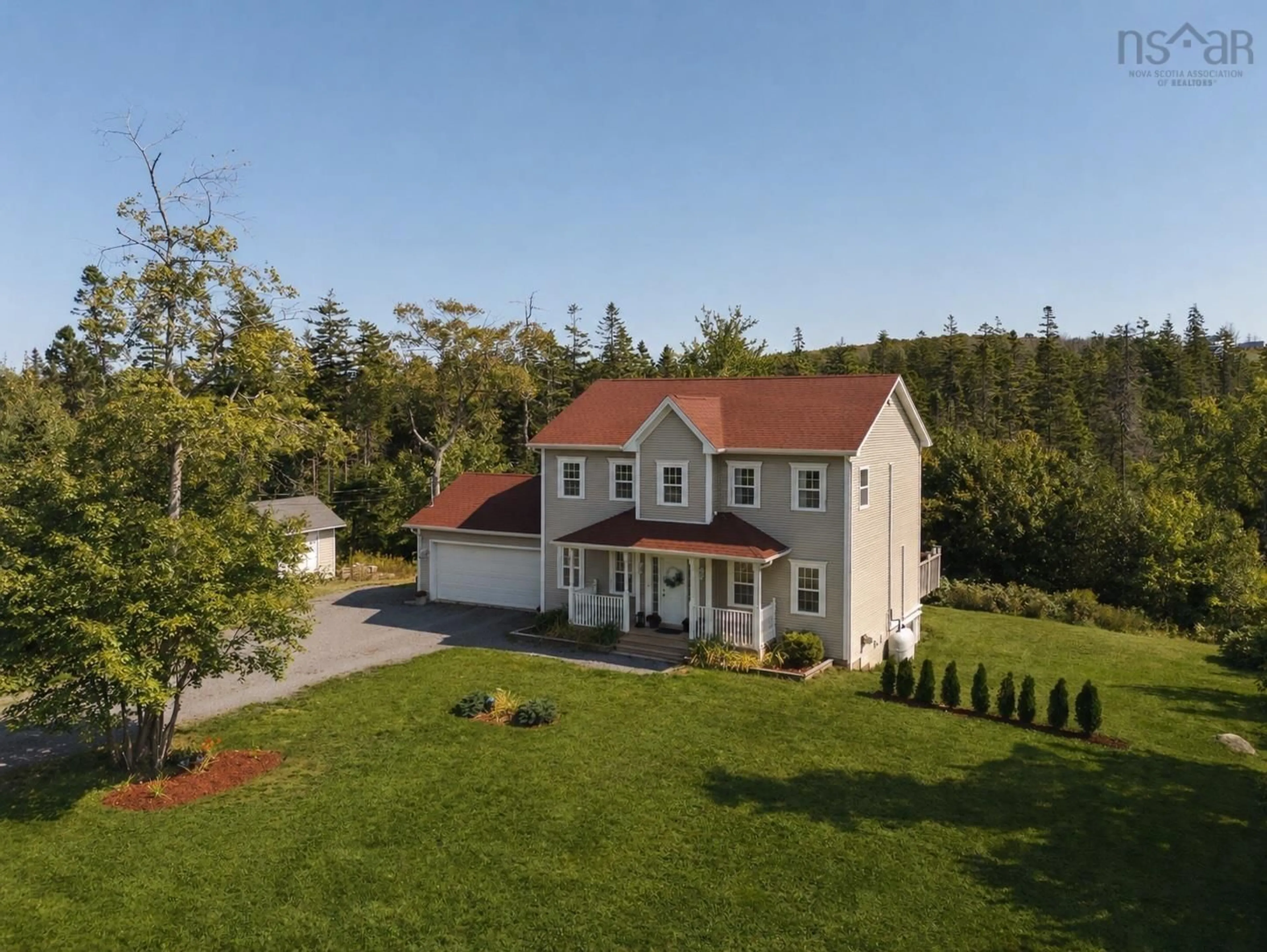 A pic from outside/outdoor area/front of a property/back of a property/a pic from drone, building for 766 Westwood Blvd, Upper Tantallon Nova Scotia B3Z 4K1