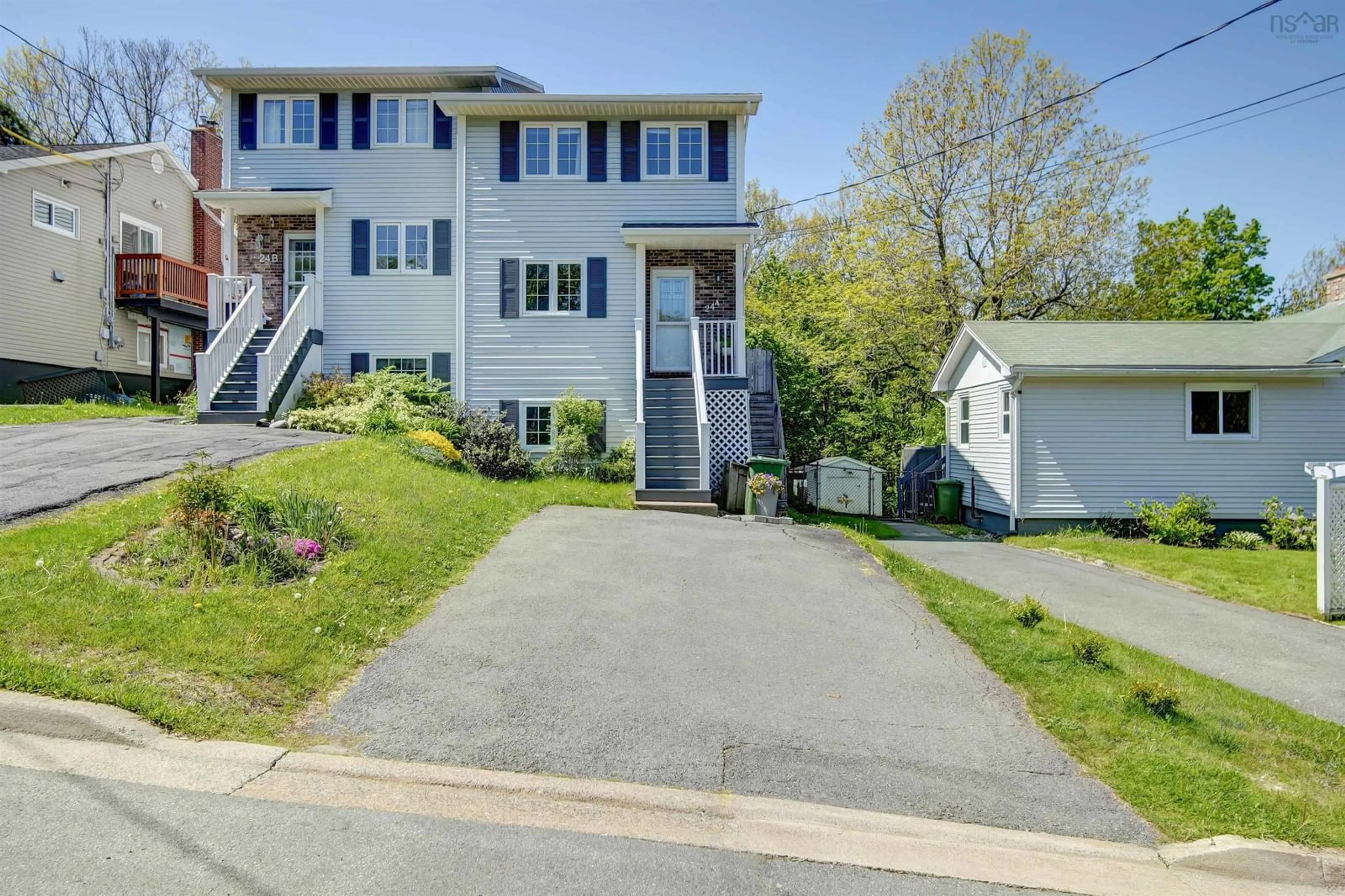 A pic from outside/outdoor area/front of a property/back of a property/a pic from drone, street for 24A Glenwood Ave #A, Dartmouth Nova Scotia B2Y 3G7