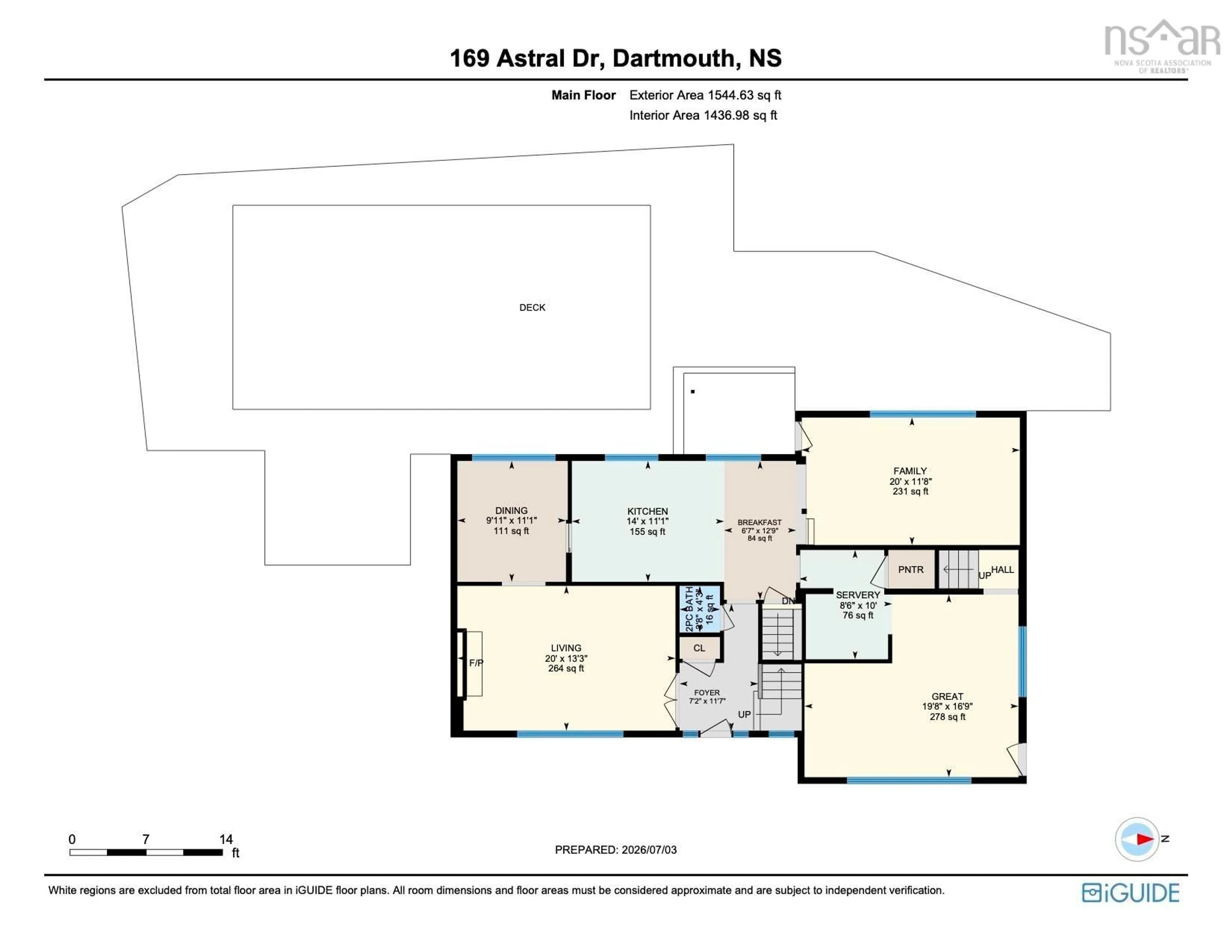 Floor plan for 169 Astral Dr, Cole Harbour Nova Scotia B2V 1B6