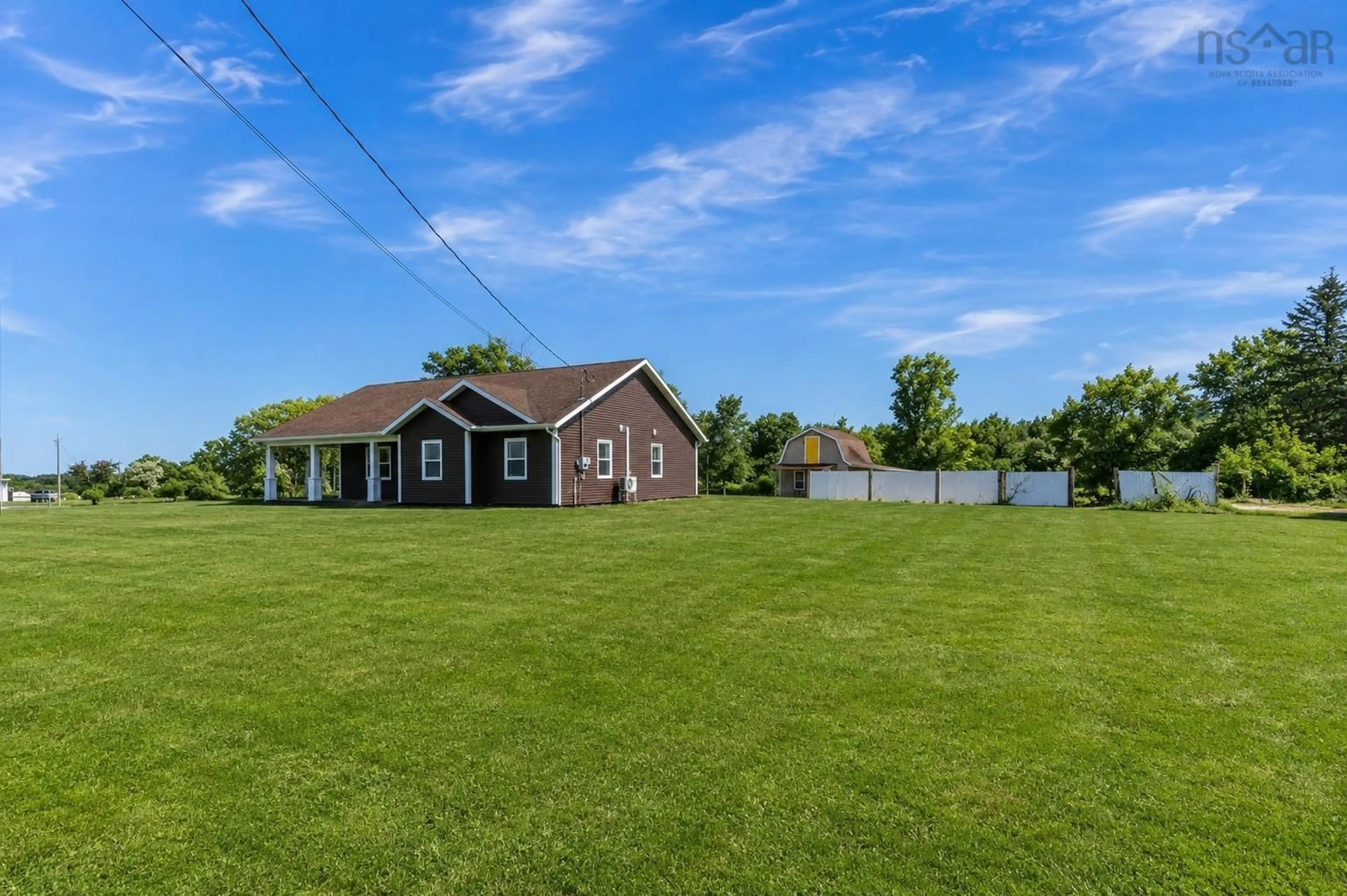 A pic from outside/outdoor area/front of a property/back of a property/a pic from drone, water/lake/river/ocean view for 1476 Highway 360, Garland Nova Scotia B0P 1E0