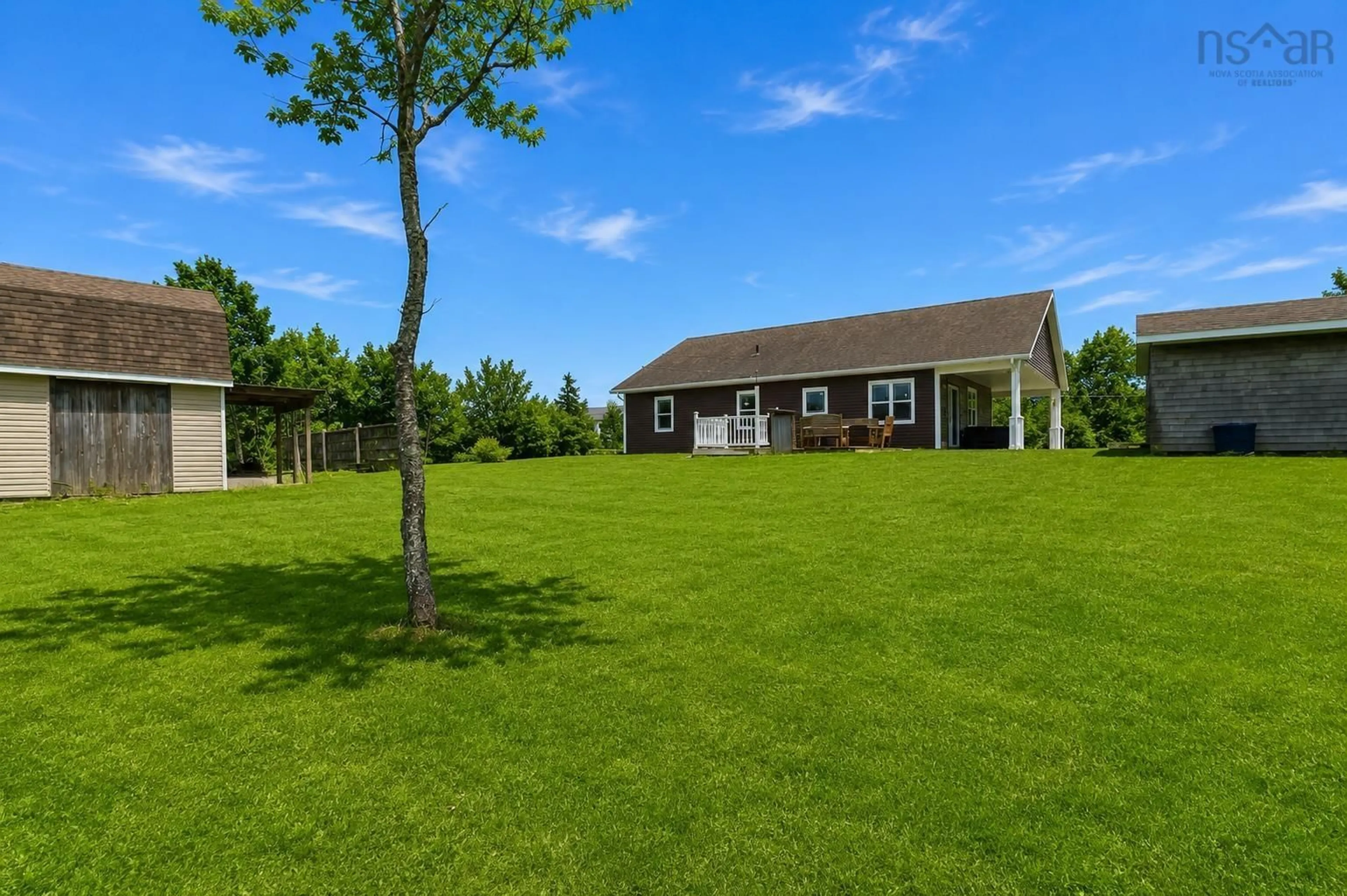 A pic from outside/outdoor area/front of a property/back of a property/a pic from drone, water/lake/river/ocean view for 1476 Highway 360, Garland Nova Scotia B0P 1E0