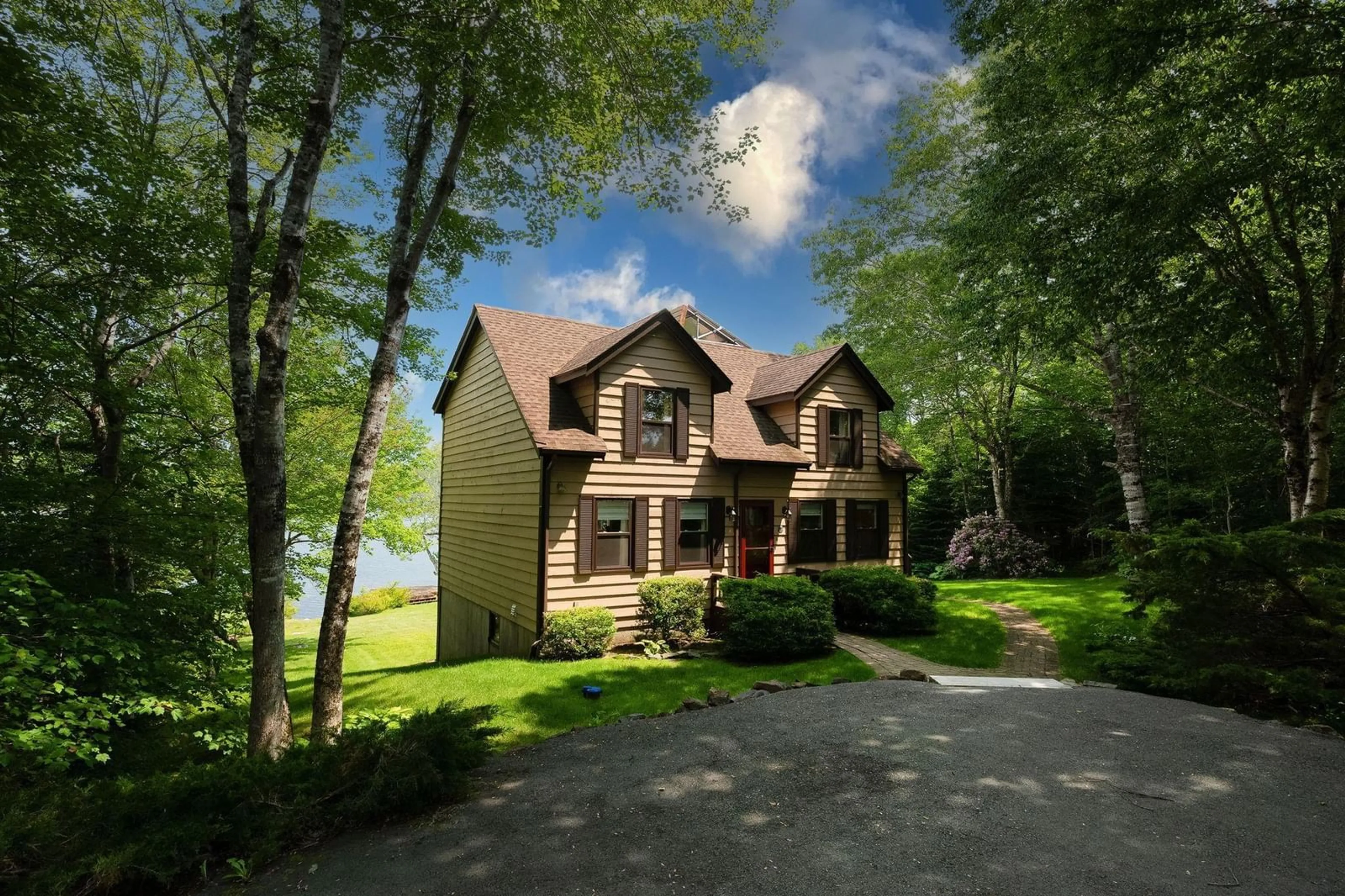 A pic from outside/outdoor area/front of a property/back of a property/a pic from drone, water/lake/river/ocean view for 9 Lakewood Dr, Brookside Nova Scotia B3T 1S5