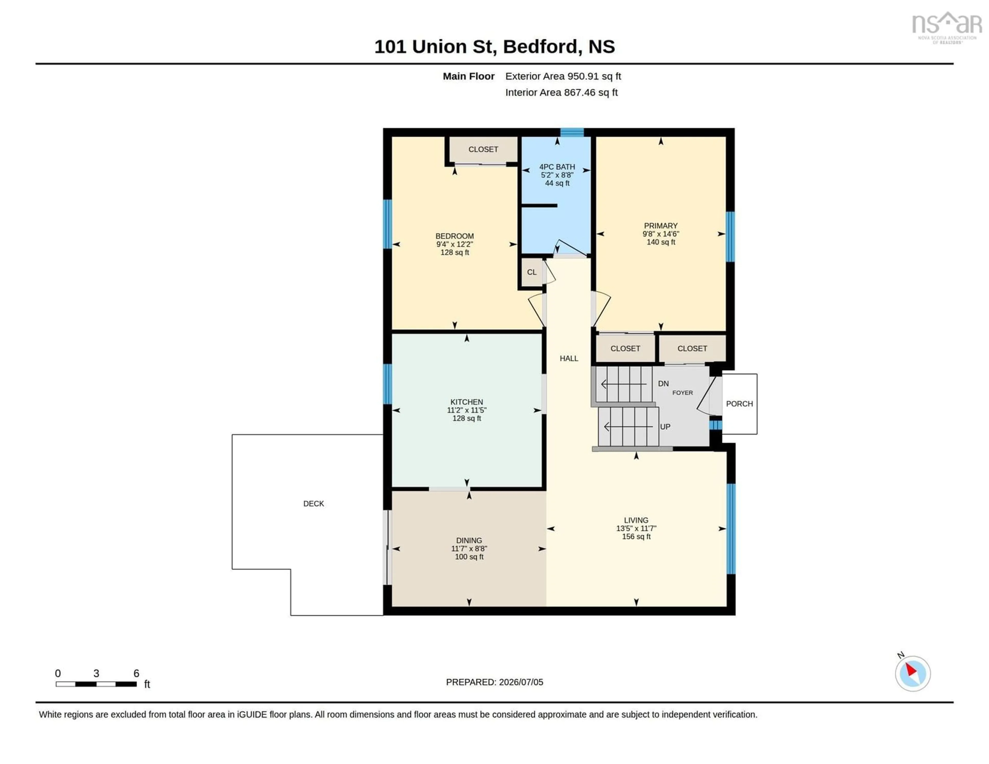 Floor plan for 101 Union St, Bedford Nova Scotia B4A 2B6