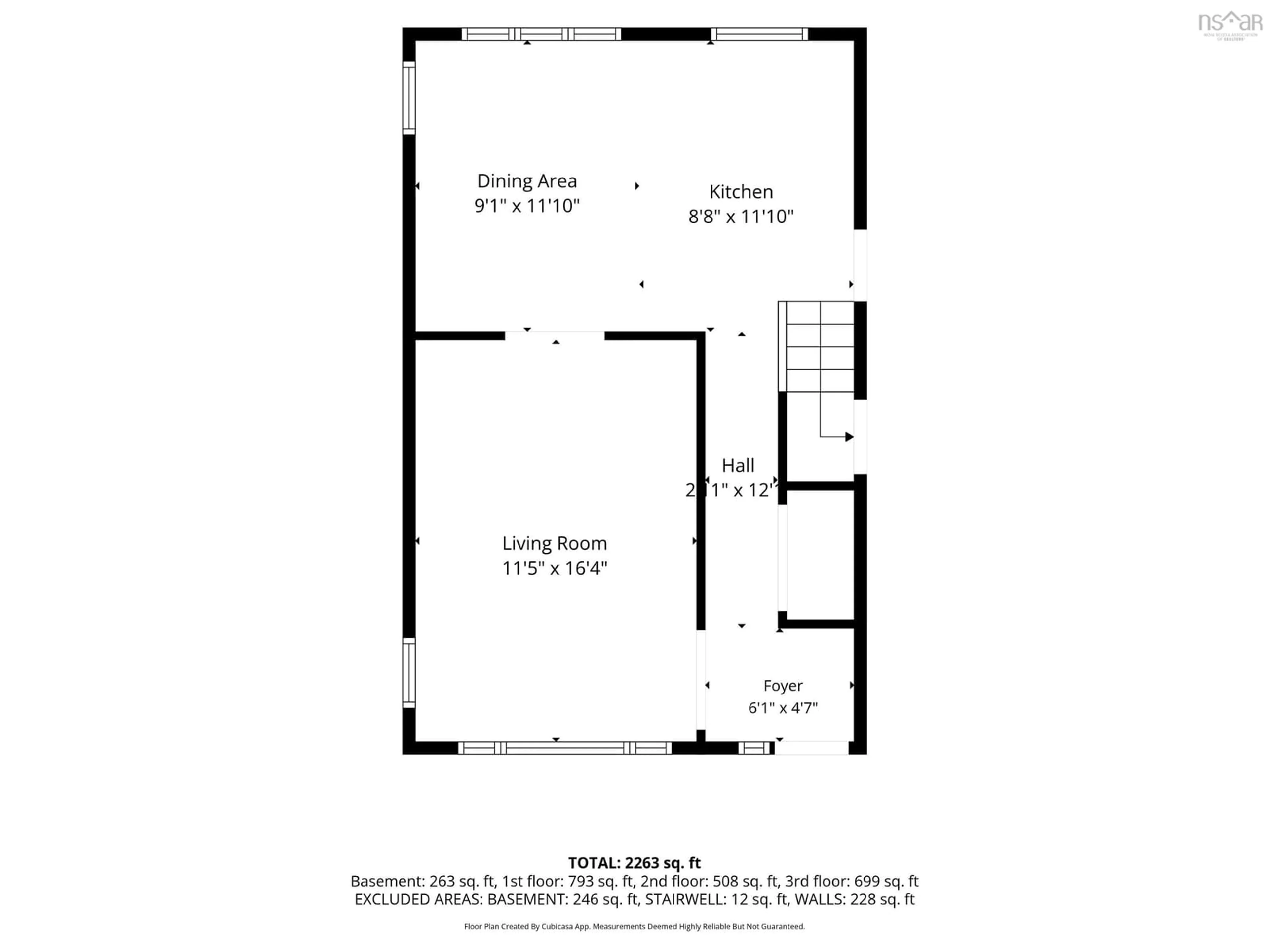 Floor plan for 549 Brunswick St, Yarmouth Nova Scotia B5A 4N3