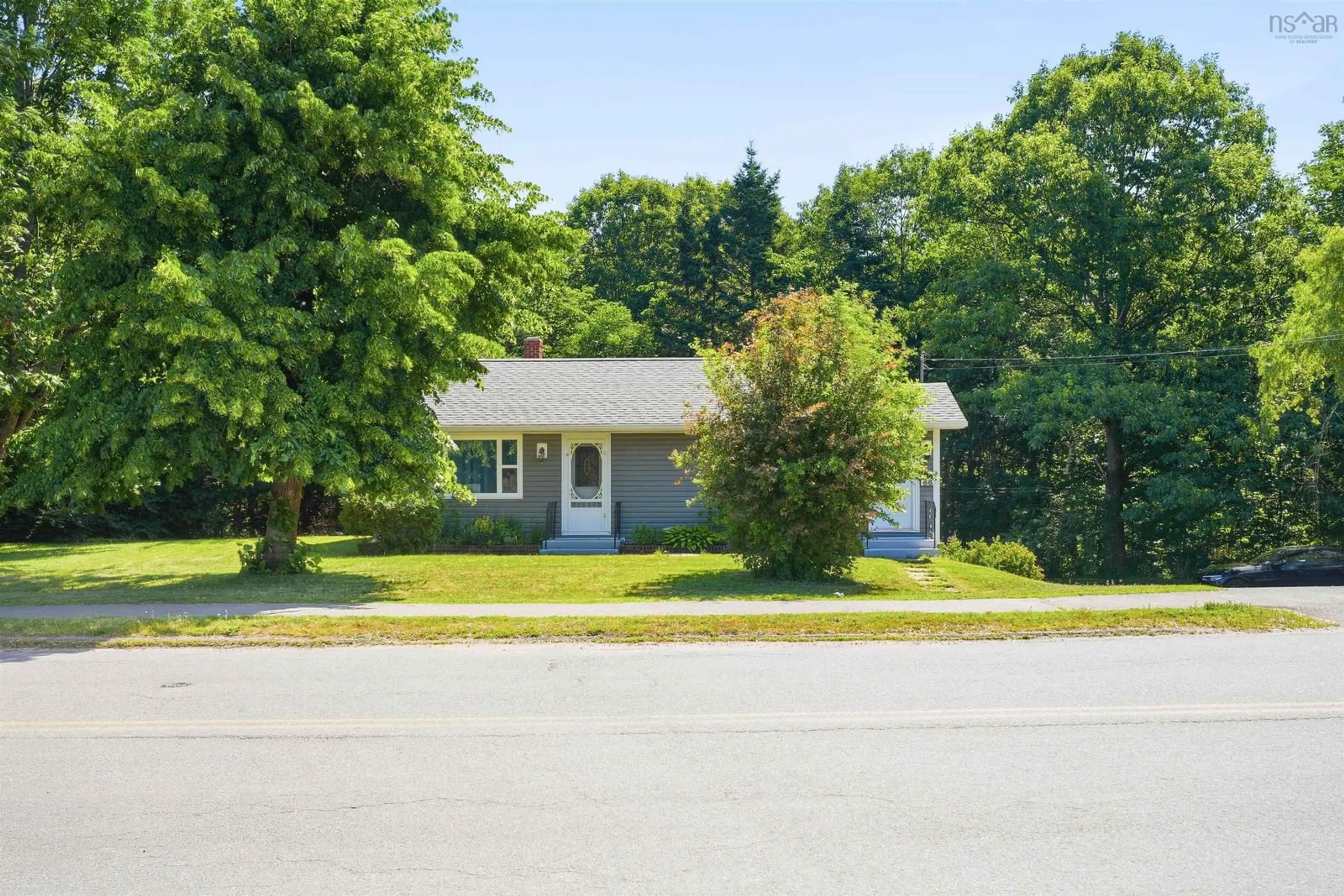 A pic from outside/outdoor area/front of a property/back of a property/a pic from drone, street for 86 Jones Rd, New Minas Nova Scotia B4N 3N1