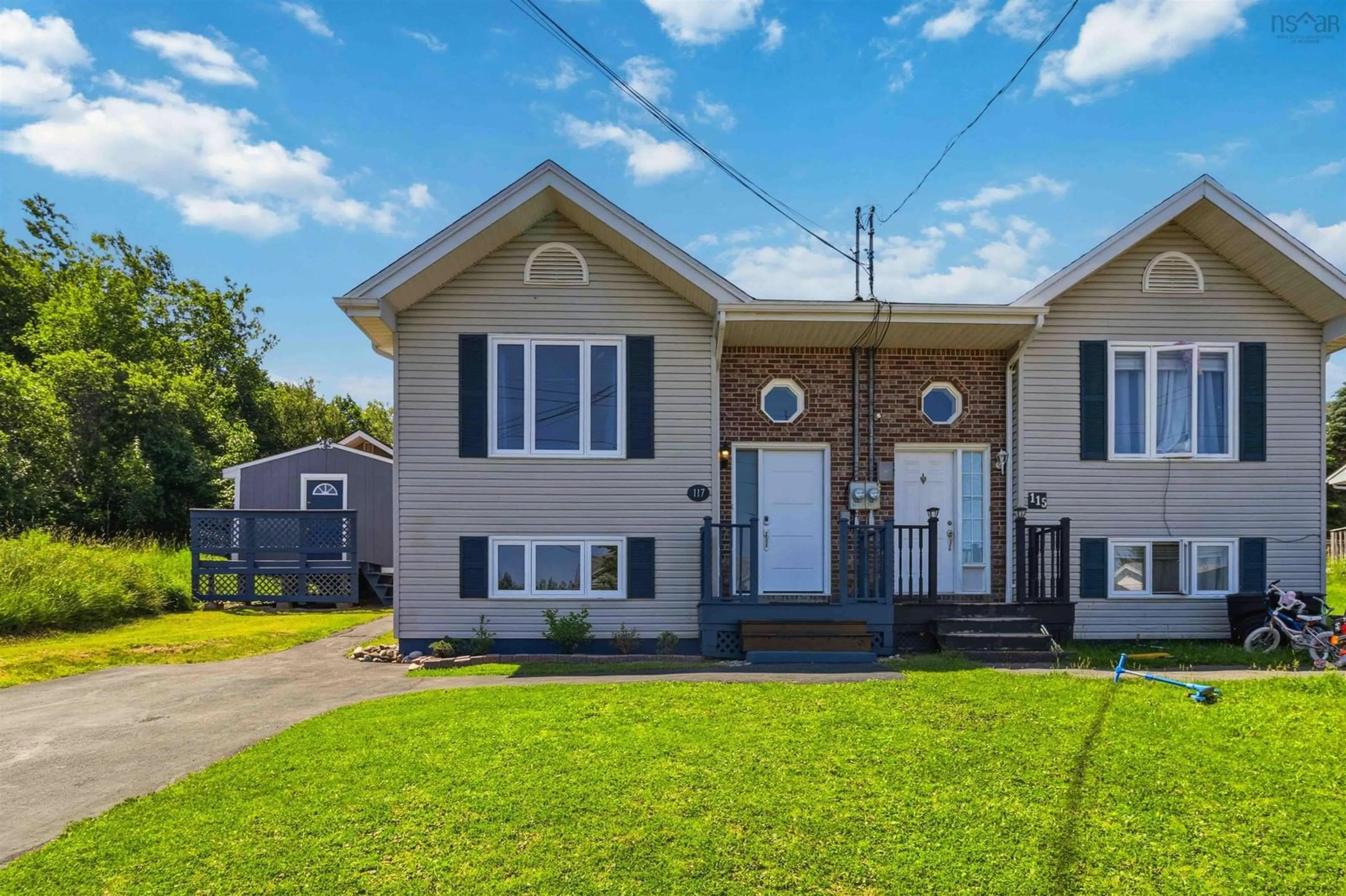 Home with vinyl exterior material, street for 117 Armcrest Dr, Lower Sackville Nova Scotia B4C 3Z9