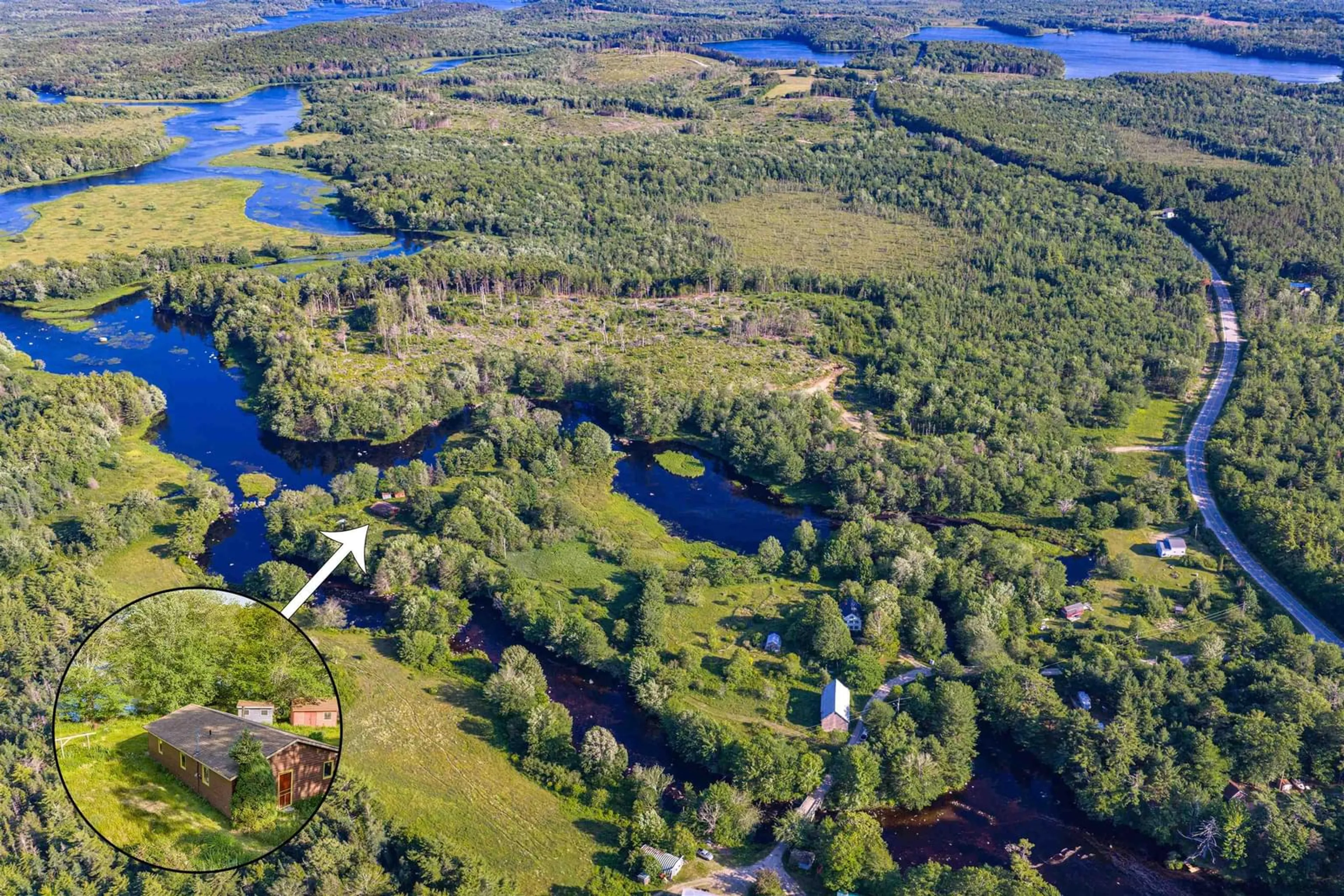 A pic from outside/outdoor area/front of a property/back of a property/a pic from drone, water/lake/river/ocean view for 40 Mcgillis Island, Middle Ohio Nova Scotia B0T 1W0