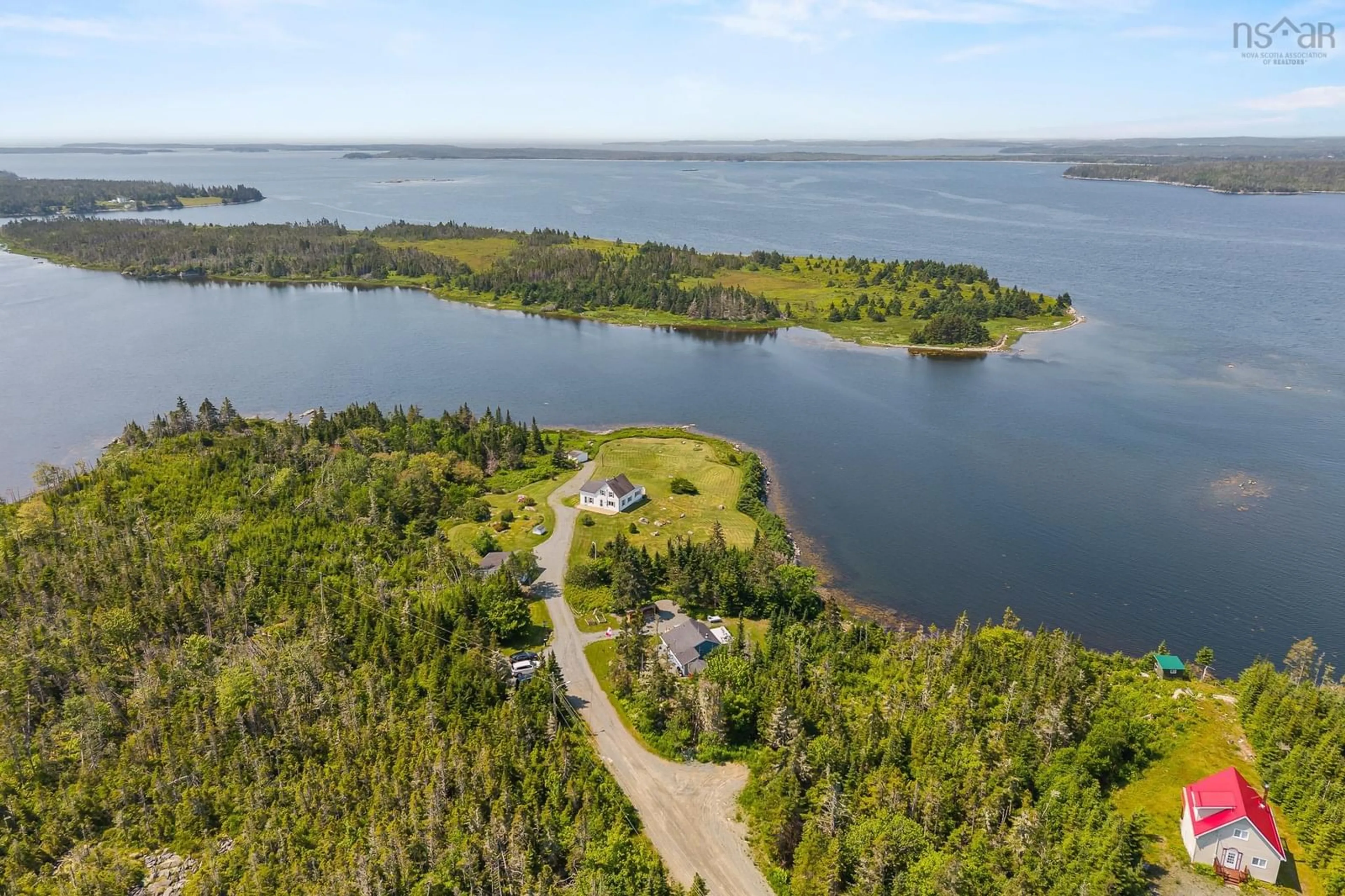 A pic from outside/outdoor area/front of a property/back of a property/a pic from drone, water/lake/river/ocean view for 120 Power Rd, Tangier Nova Scotia B0J 3H0
