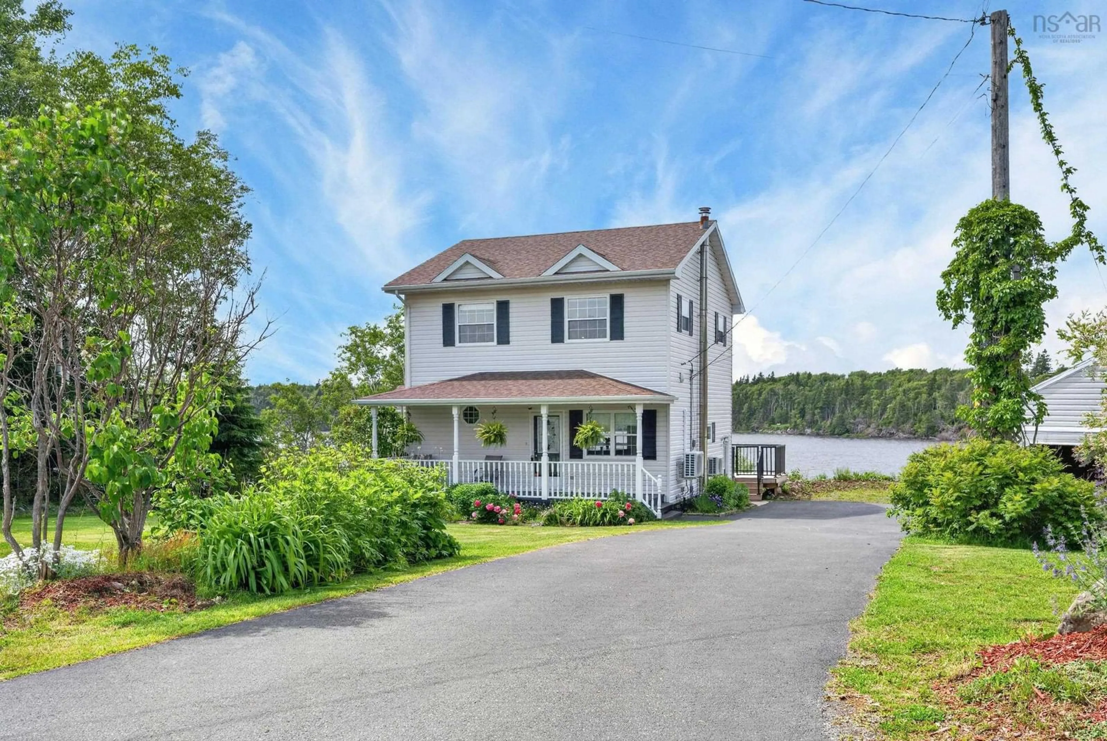 A pic from outside/outdoor area/front of a property/back of a property/a pic from drone, water/lake/river/ocean view for 425 Brickyard Road Rd, Albert Bridge Nova Scotia B1K 2R9