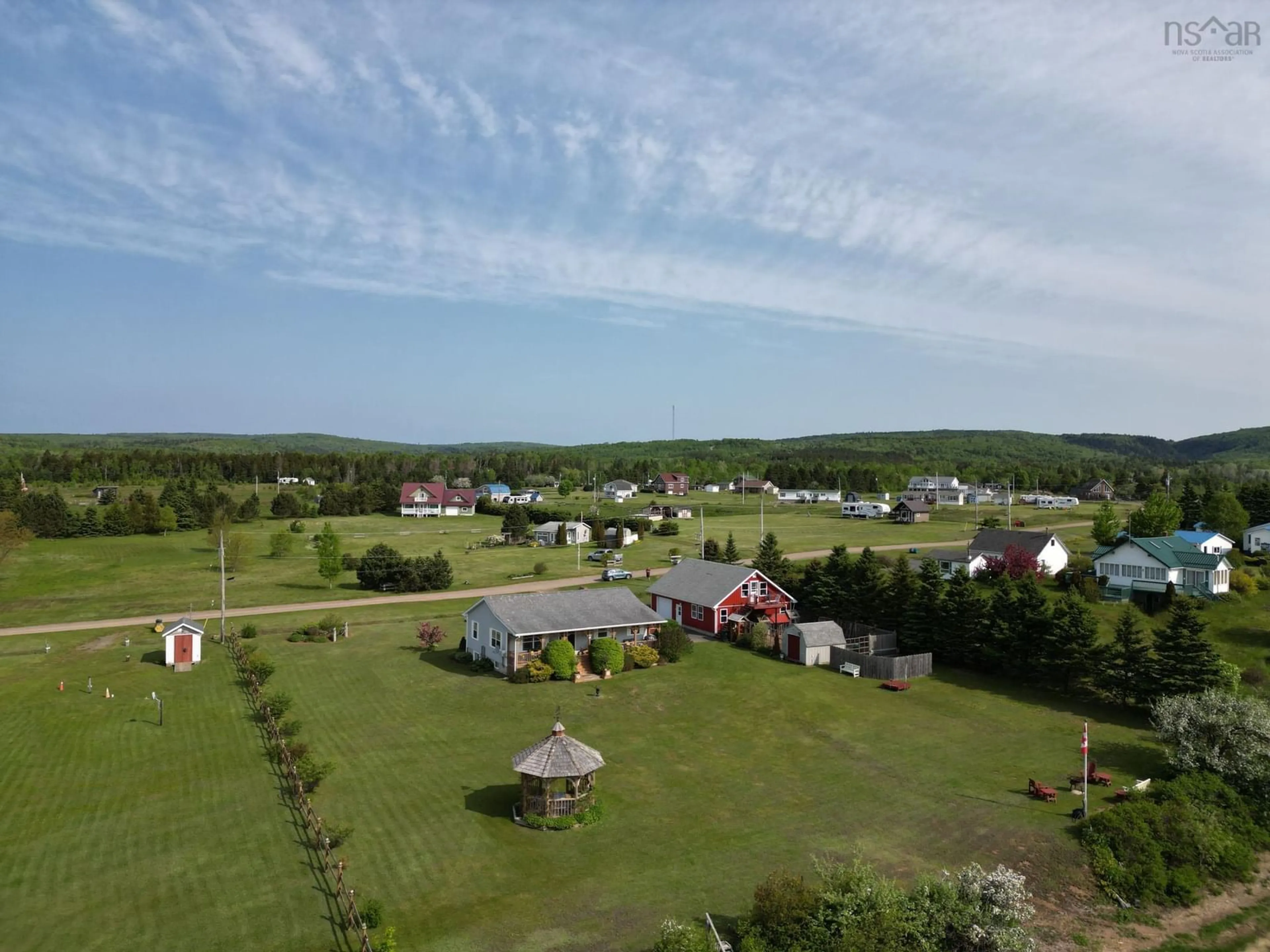 A pic from outside/outdoor area/front of a property/back of a property/a pic from drone, unknown for 44 North River Lane, Lower Five Islands Nova Scotia B0M 1N0