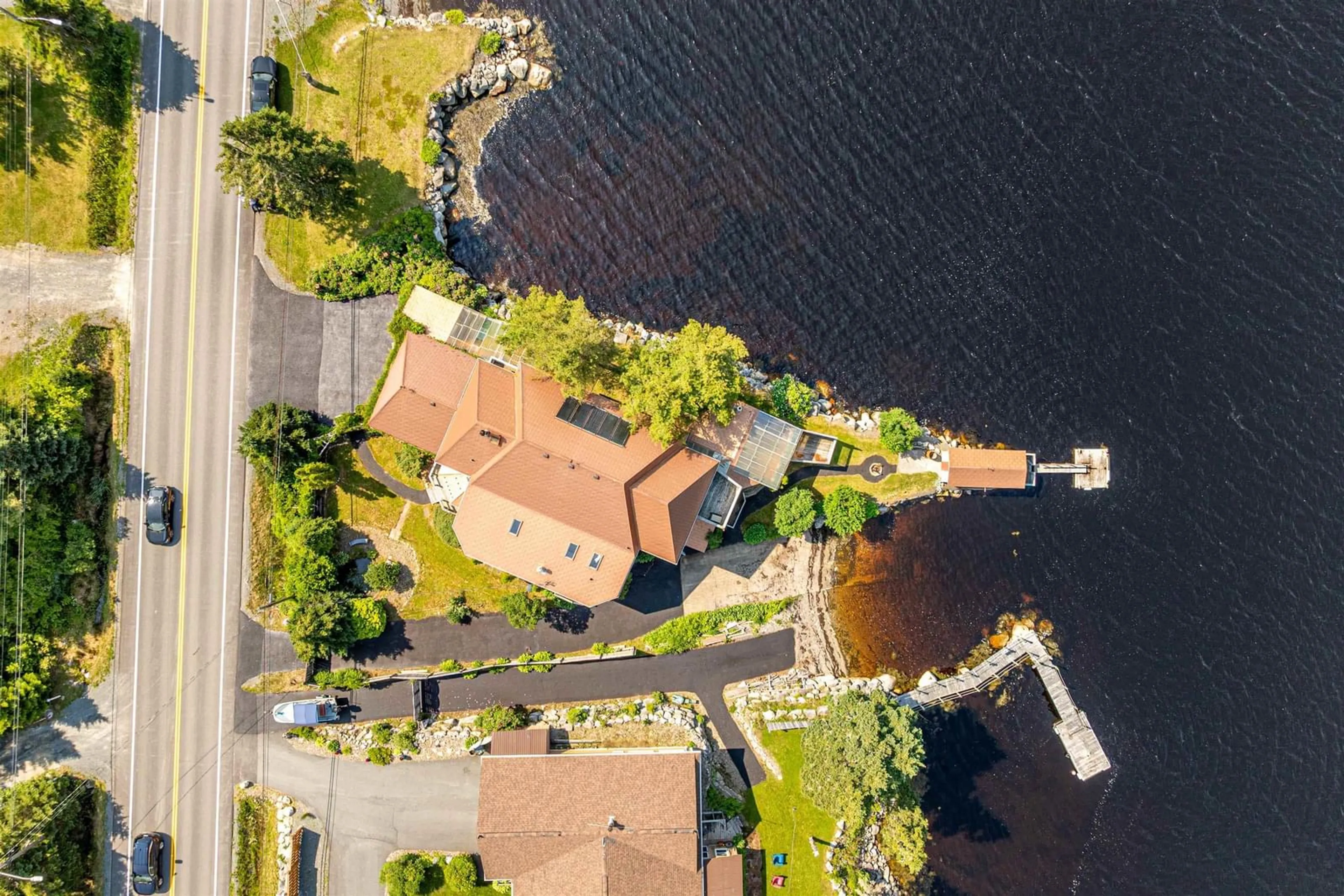 A pic from outside/outdoor area/front of a property/back of a property/a pic from drone, water/lake/river/ocean view for 3994 Prospect Rd, Shad Bay Nova Scotia B3T 2B9