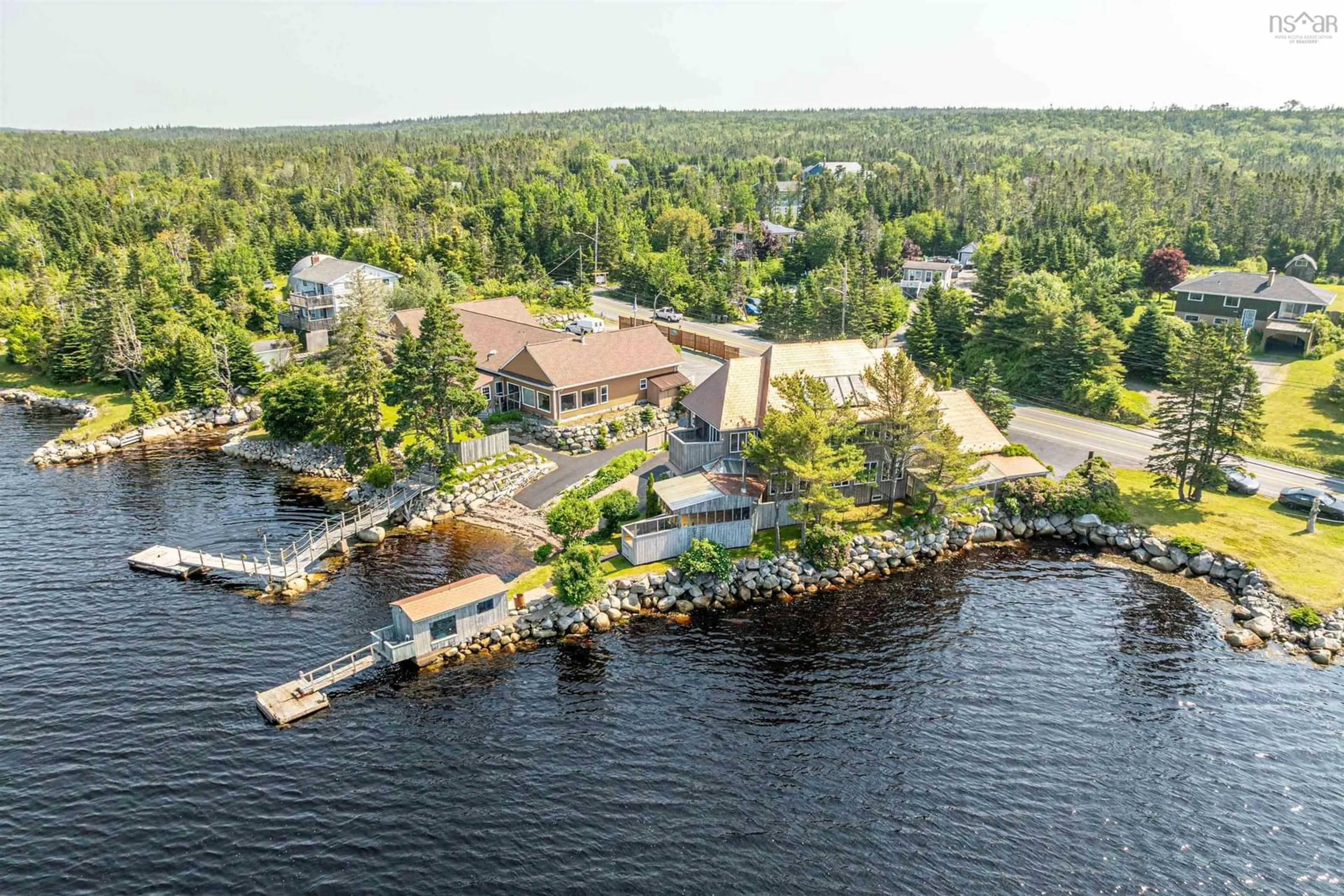 A pic from outside/outdoor area/front of a property/back of a property/a pic from drone, water/lake/river/ocean view for 3994 Prospect Rd, Shad Bay Nova Scotia B3T 2B9
