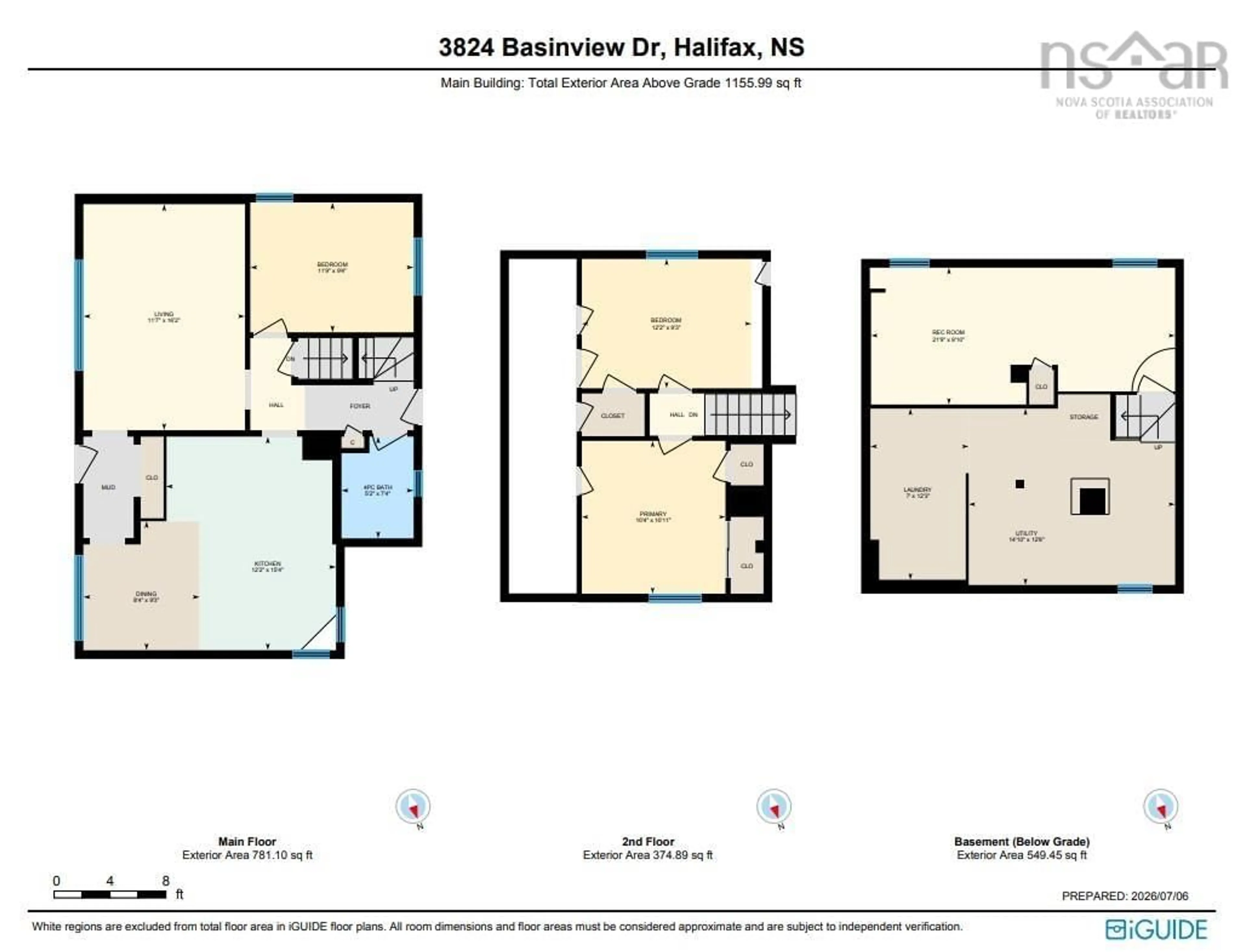 Floor plan for 3824 Basinview Drive Dr, Halifax Peninsula Nova Scotia B3K 4Z9