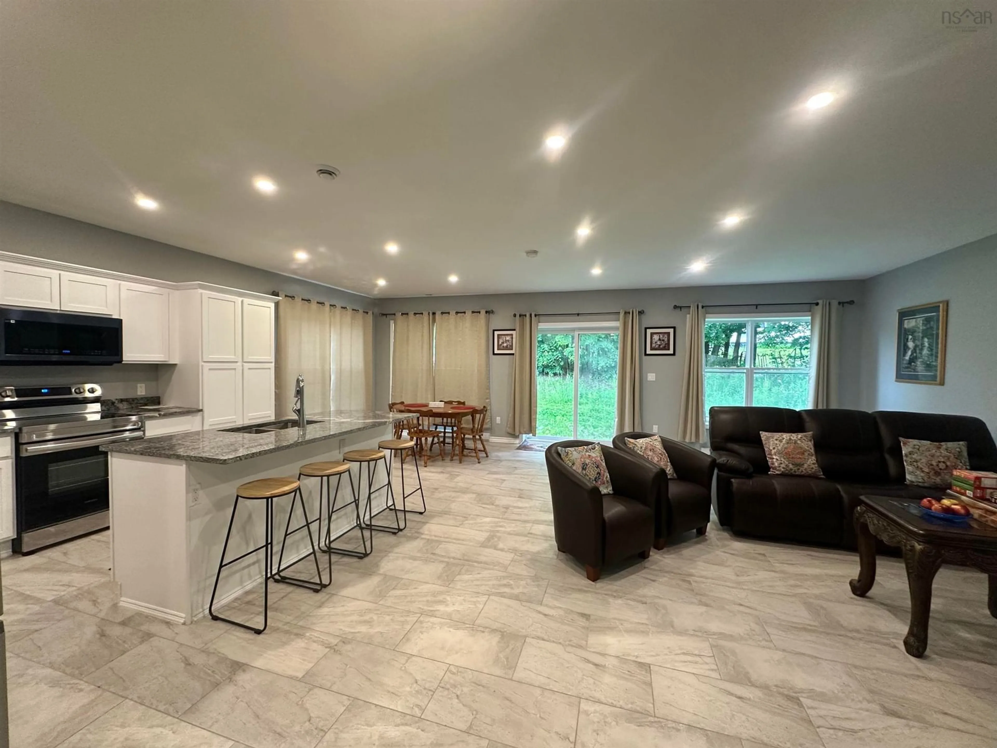 Open concept kitchen, ceramic/tile floor for 134 High St, Pictou Nova Scotia B0K 1H0