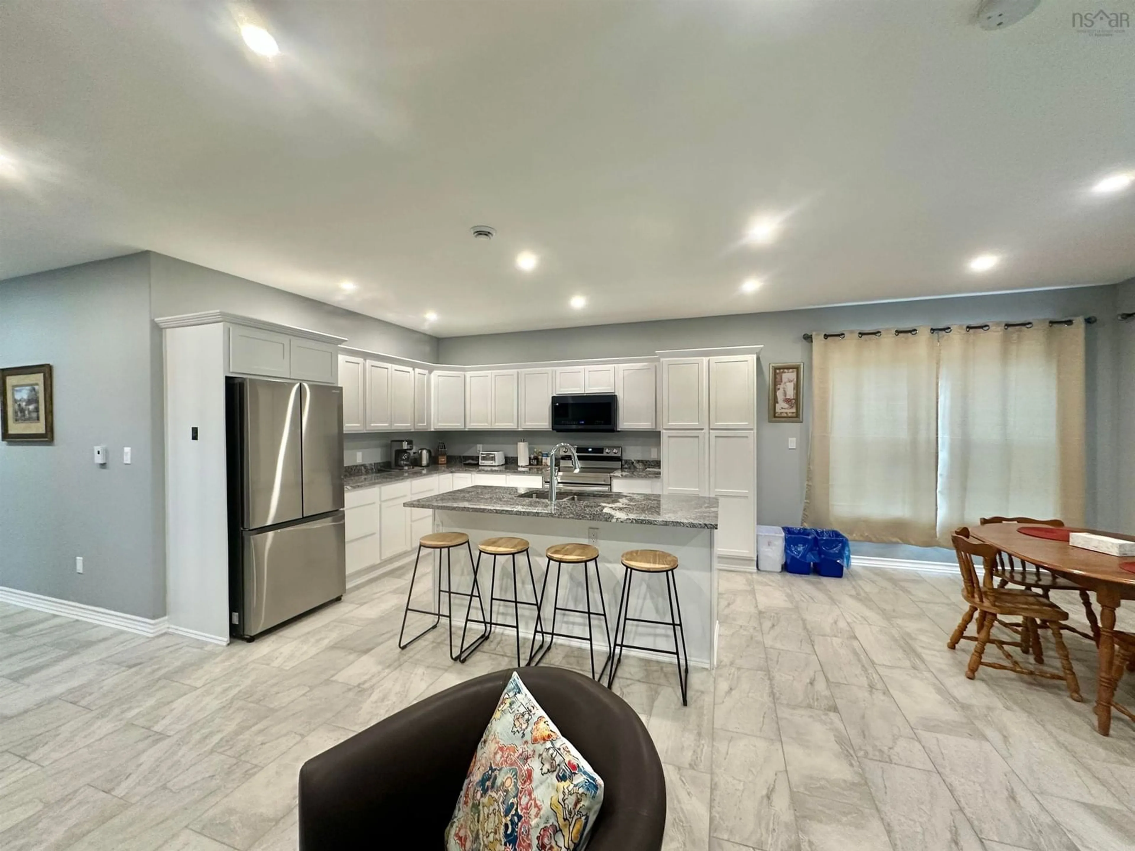 Open concept kitchen, ceramic/tile floor for 134 High St, Pictou Nova Scotia B0K 1H0