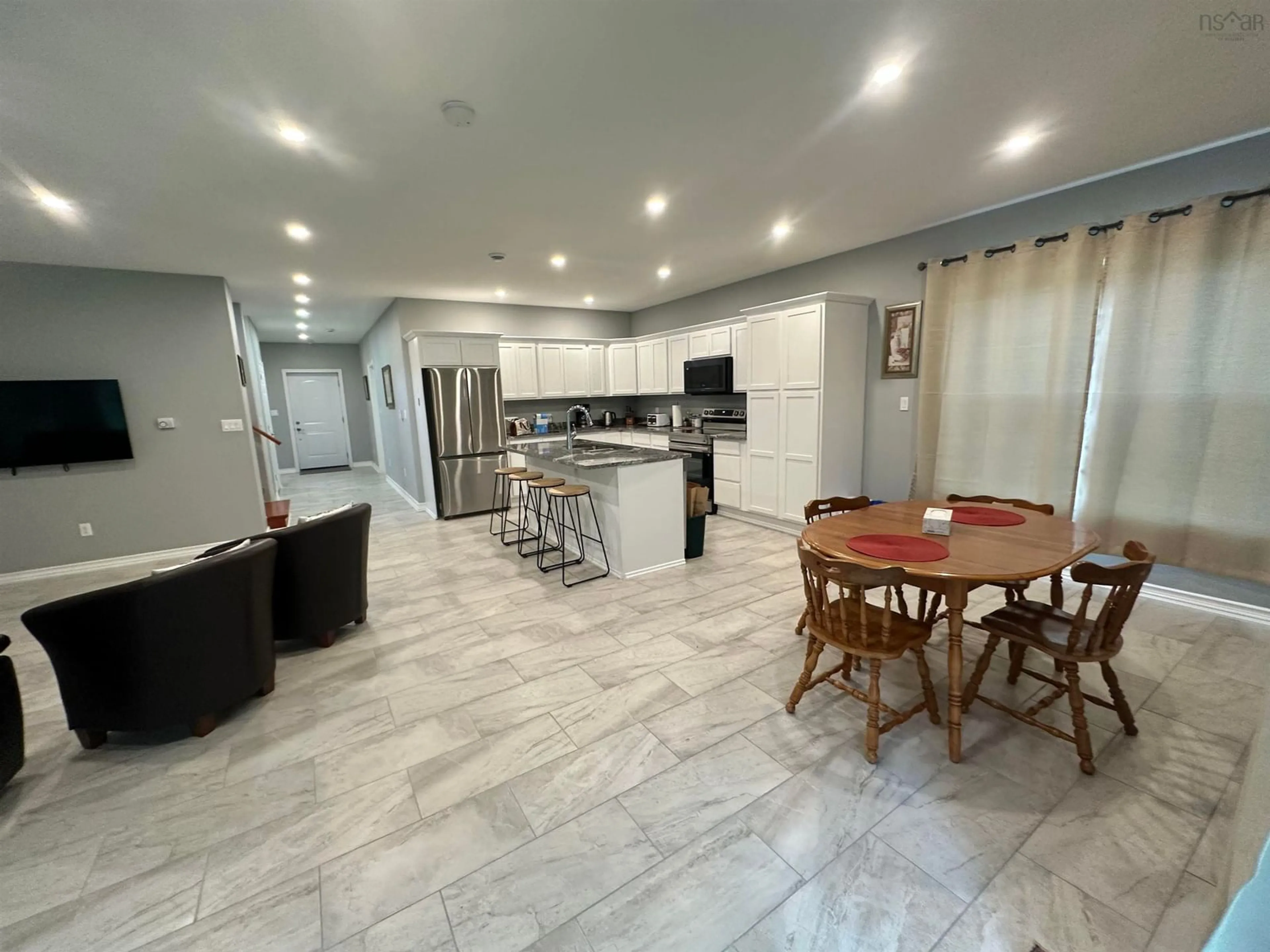 Open concept kitchen, ceramic/tile floor for 134 High St, Pictou Nova Scotia B0K 1H0