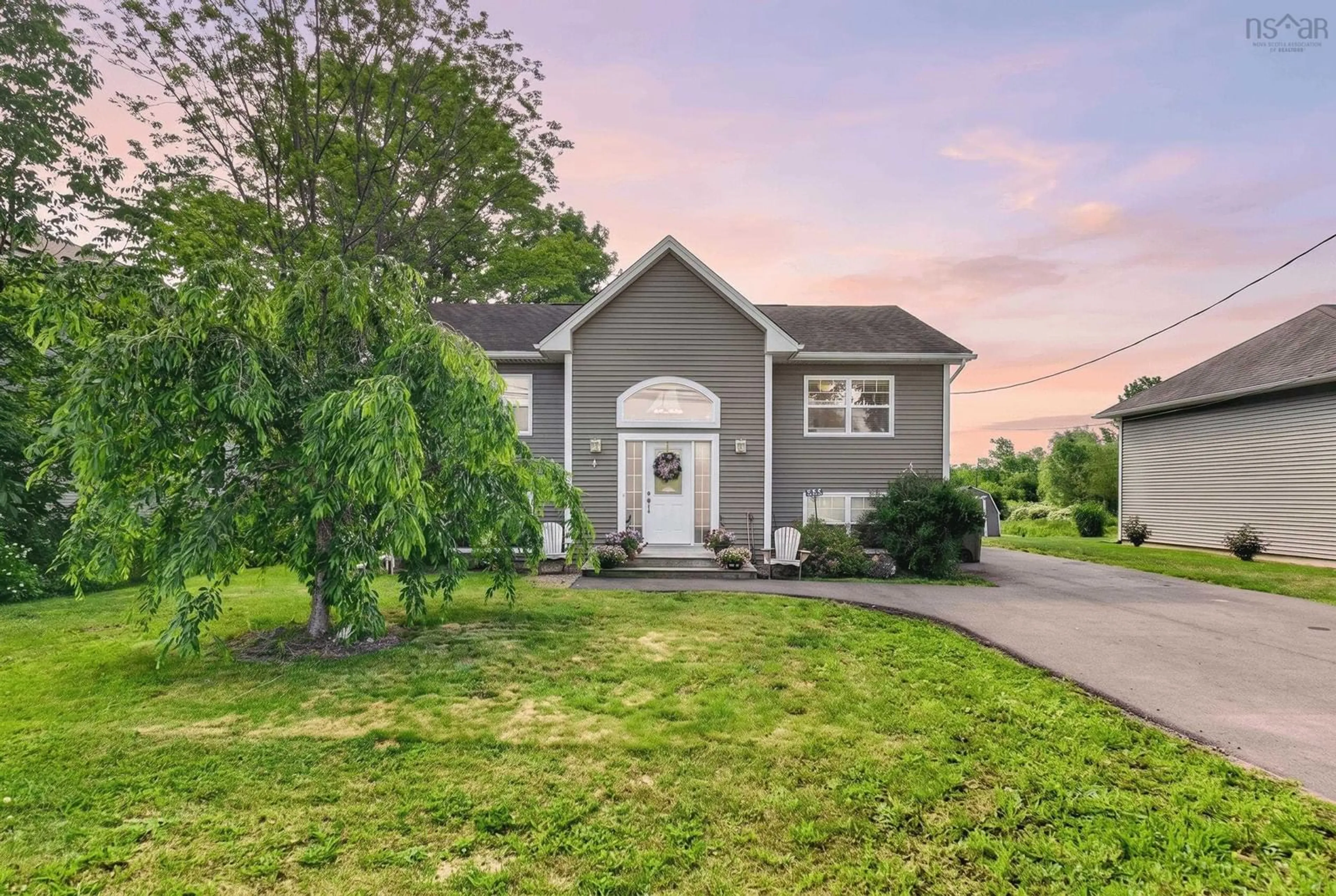 Home with vinyl exterior material, street for 355 College Rd, Windsor Nova Scotia B0N 2T0