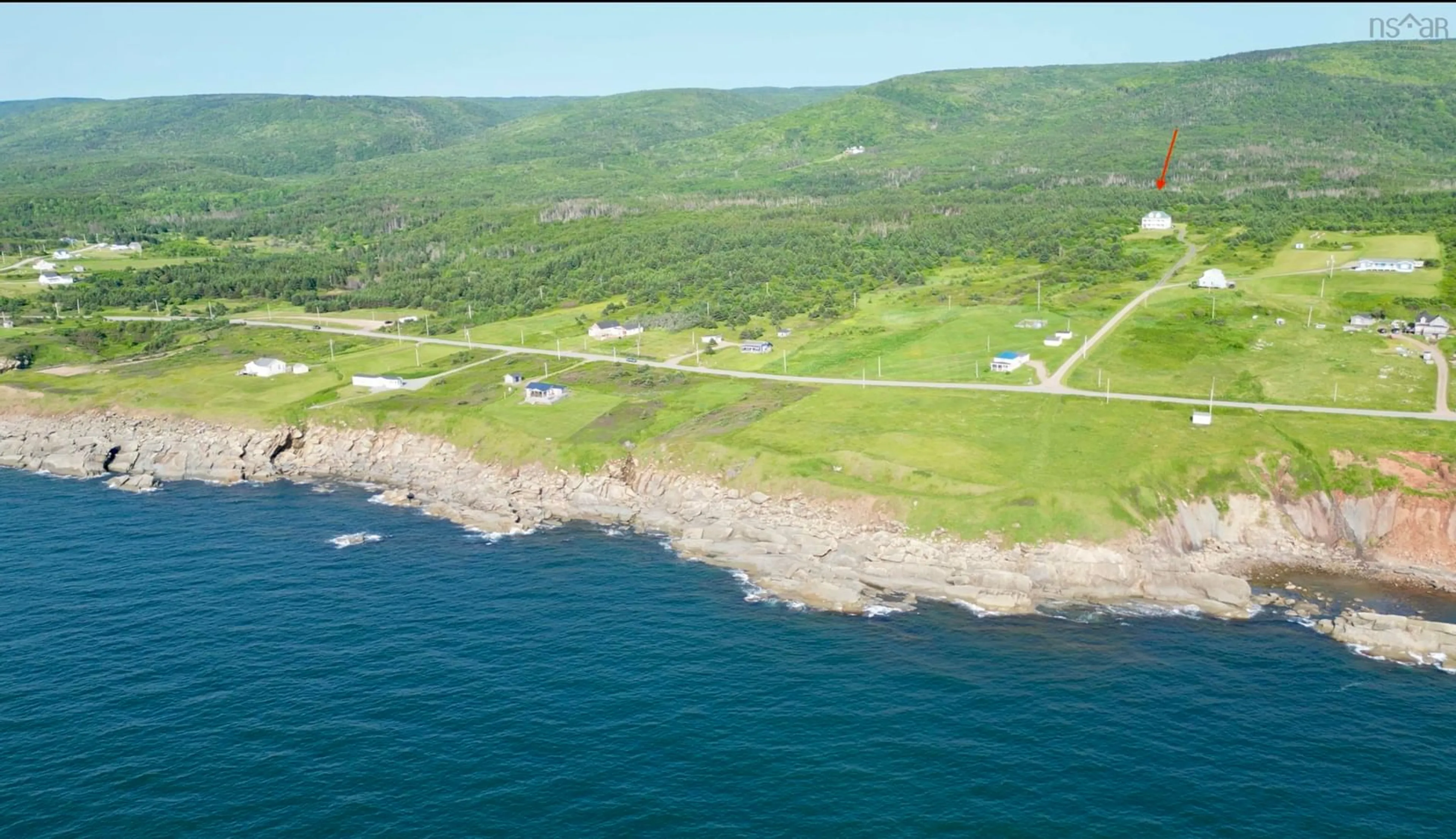 A pic from outside/outdoor area/front of a property/back of a property/a pic from drone, water/lake/river/ocean view for 81 Chemin Doucet-Aucoin   Lot 3 Rd, Cap Le Moine Nova Scotia B0E 3A0
