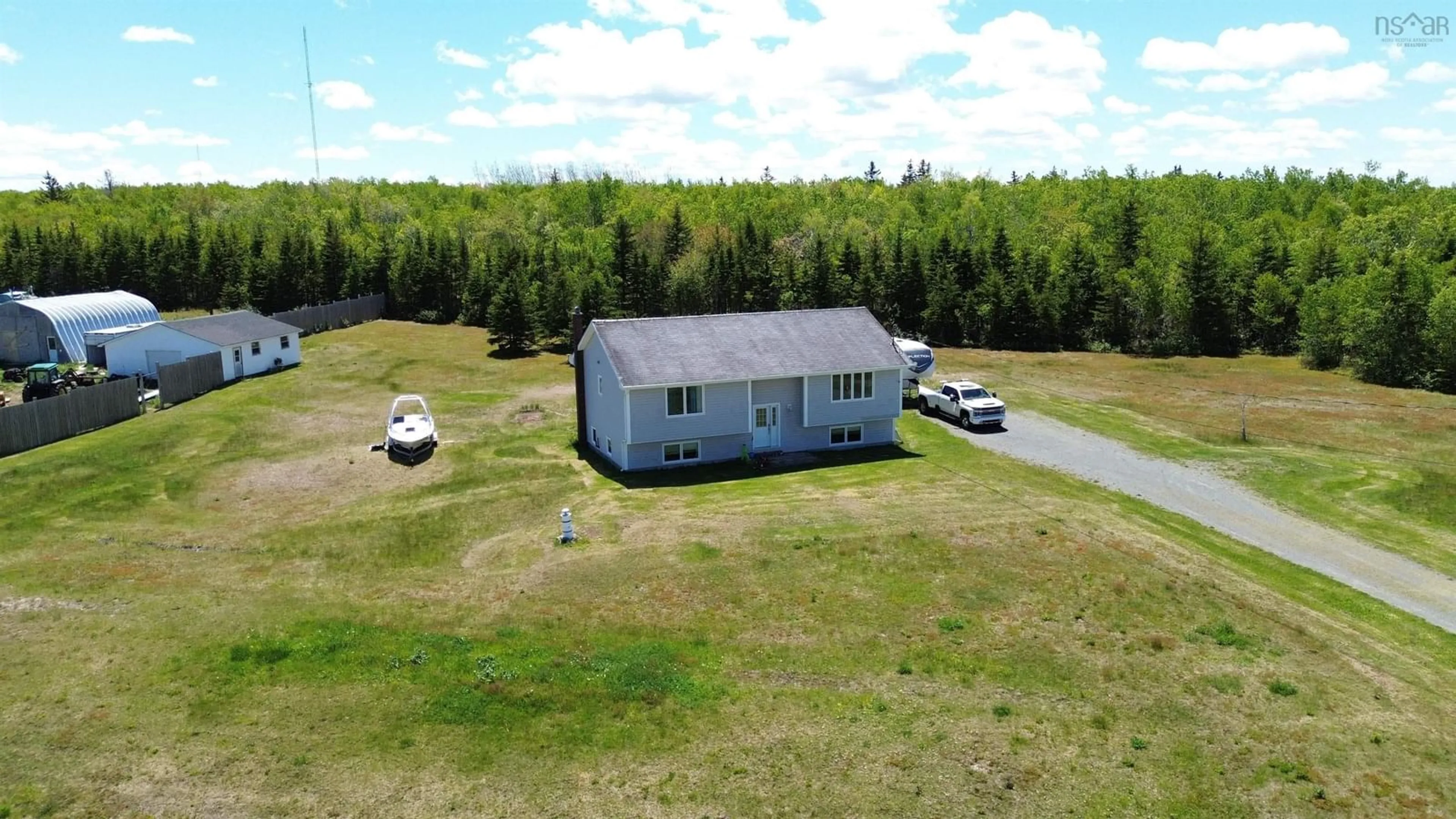 A pic from outside/outdoor area/front of a property/back of a property/a pic from drone, building for 176 Armada Dr, Victoria Mines Nova Scotia B1N 3J4