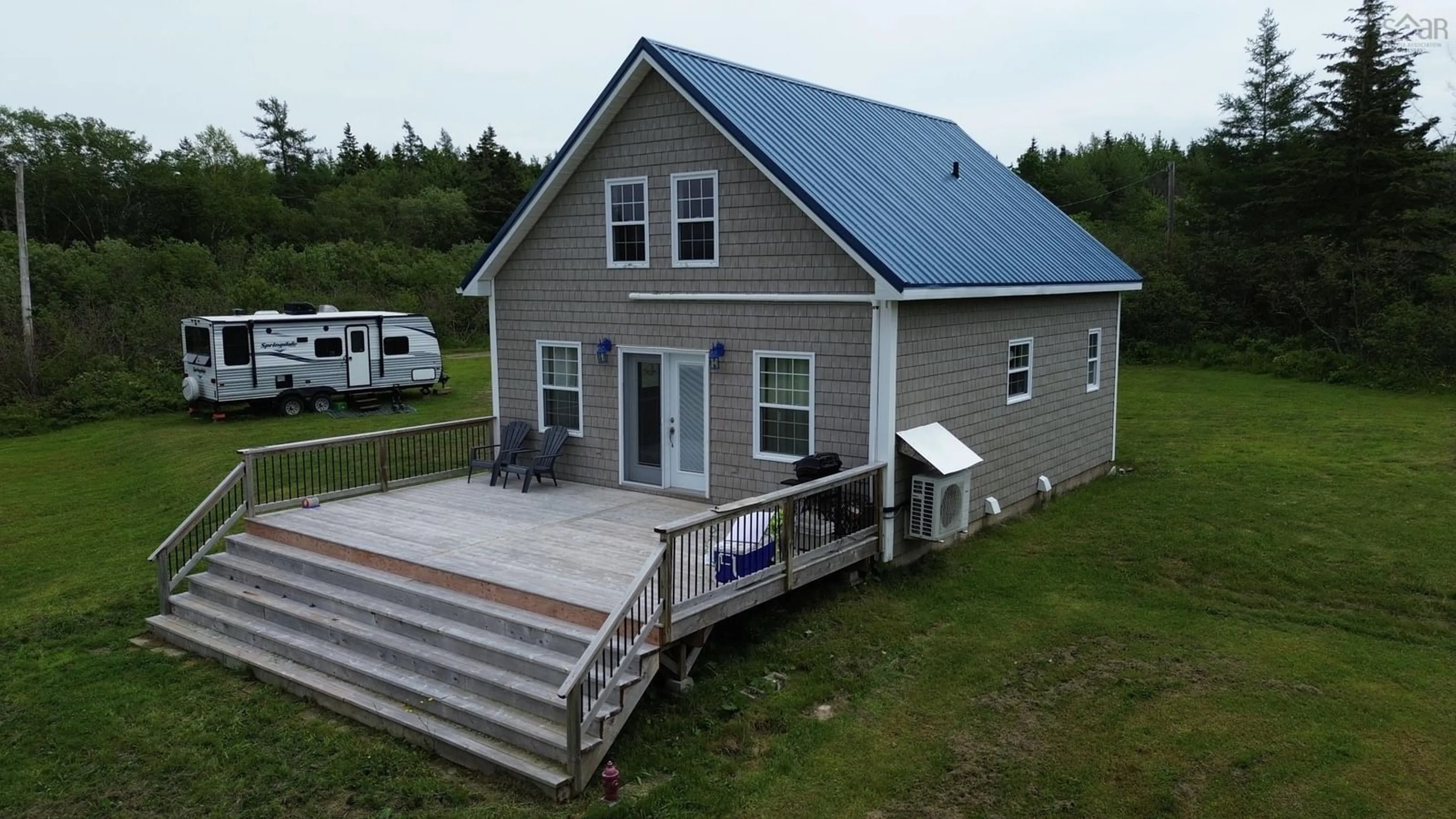 A pic from outside/outdoor area/front of a property/back of a property/a pic from drone, building for 2239 Portage Rd, Estmere Nova Scotia B0E 2K0