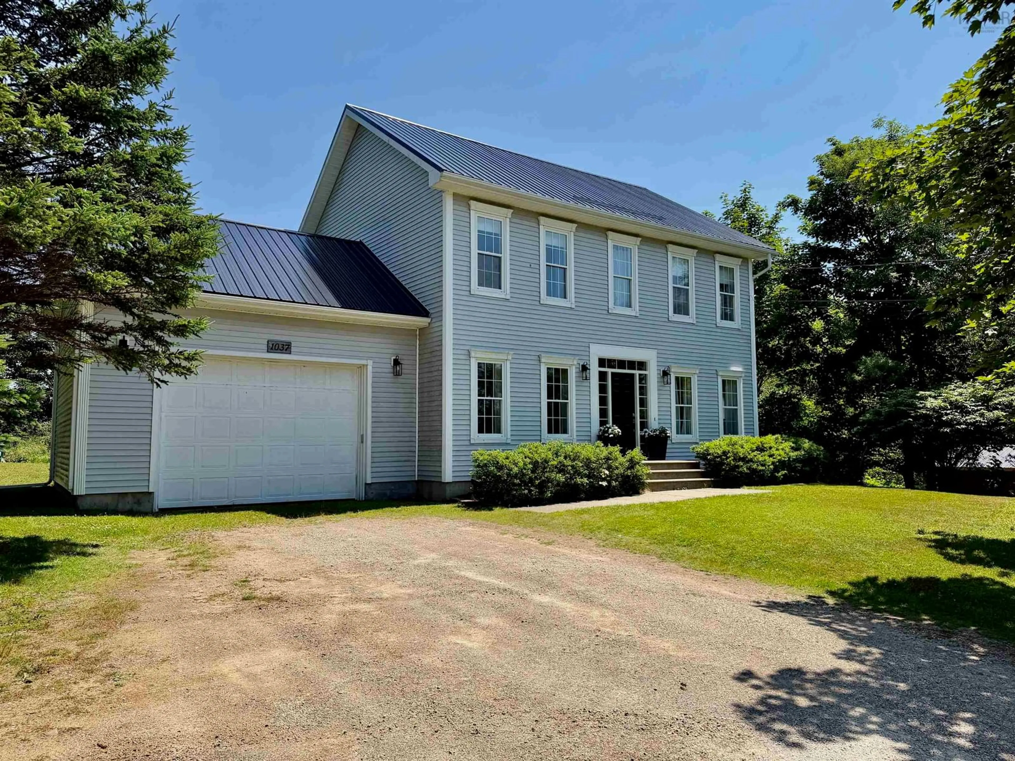 Home with vinyl exterior material, street for 1037 Lakeside Rd, Milton Highlands Nova Scotia B5A 5K1