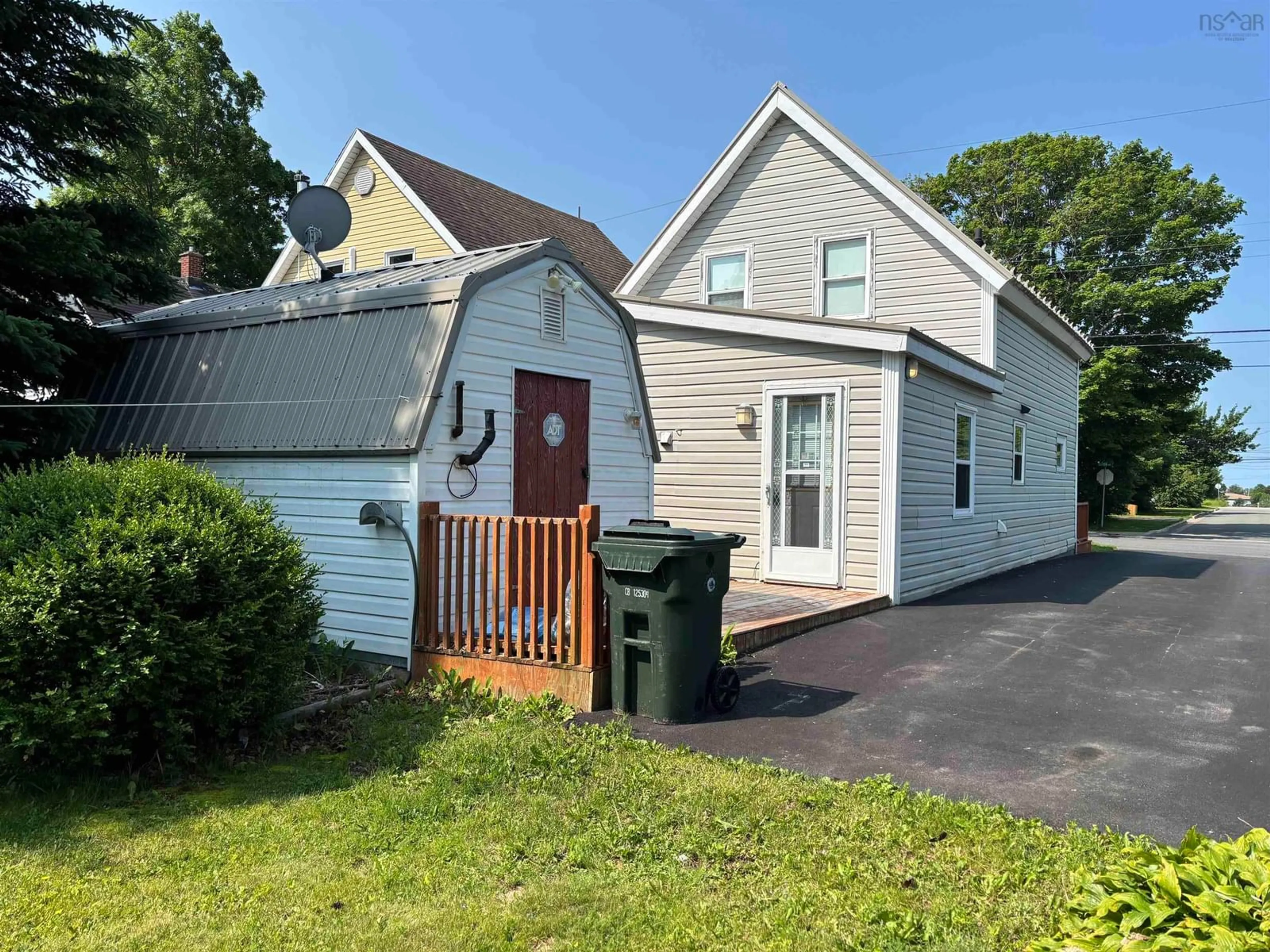 A pic from outside/outdoor area/front of a property/back of a property/a pic from drone, street for 19 Clyde Avenue, Sydney Mines Nova Scotia B1V 2E3