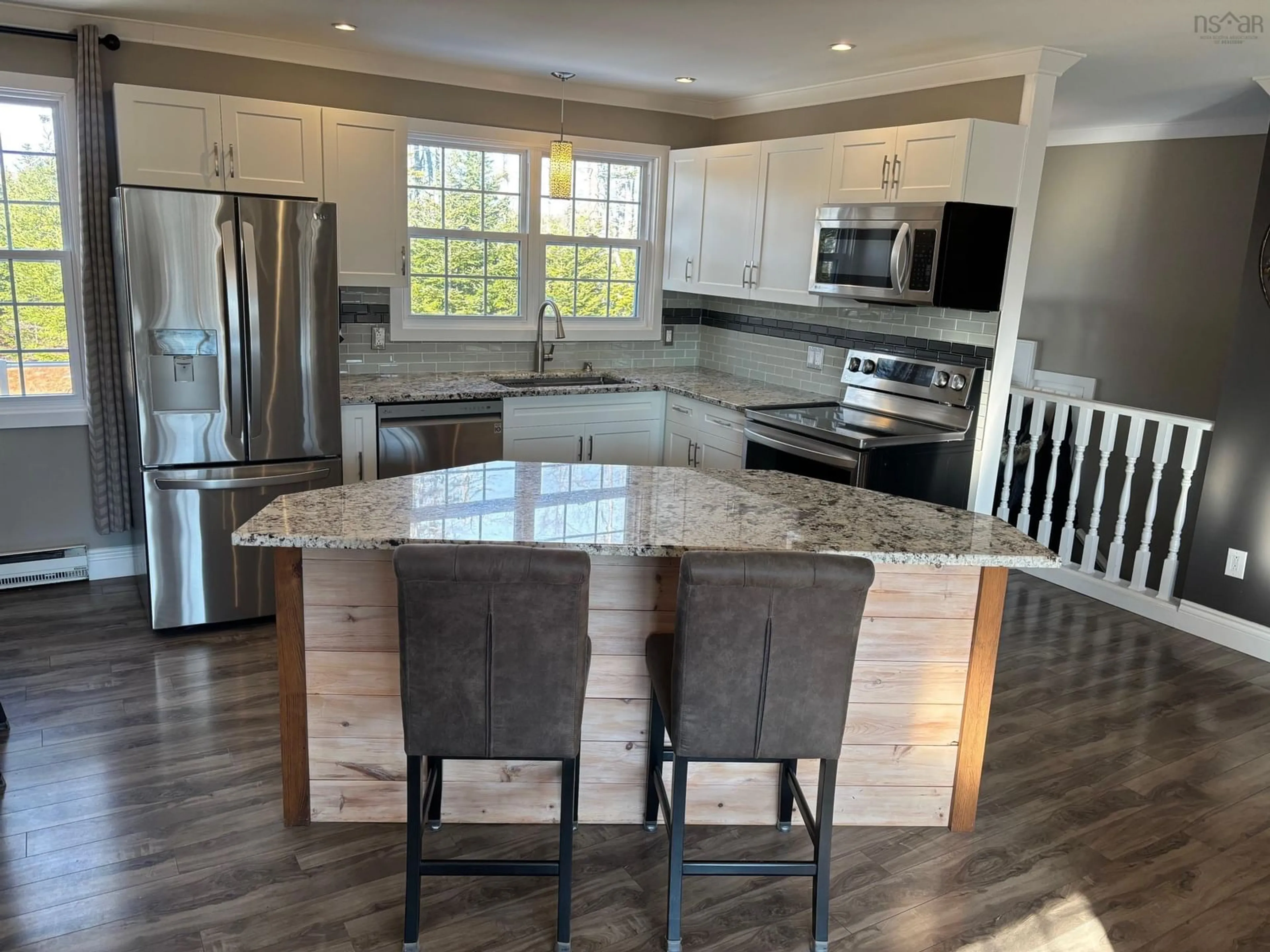 Open concept kitchen, ceramic/tile floor for 7304 Hornes Rd, Albert Bridge Nova Scotia B1K 3B7