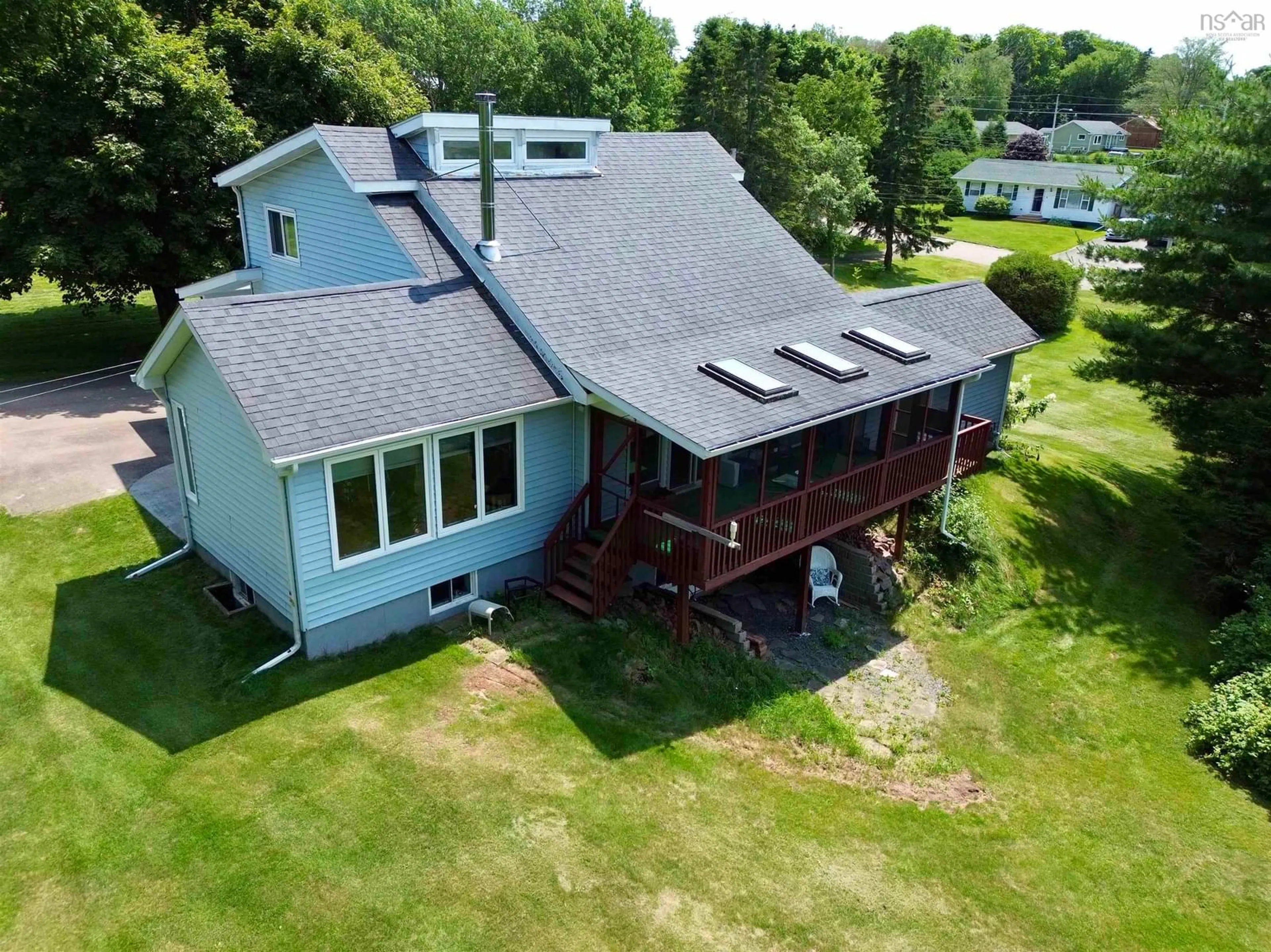 A pic from outside/outdoor area/front of a property/back of a property/a pic from drone, water/lake/river/ocean view for 5 Lamy St, Amherst Nova Scotia B4H 3T8