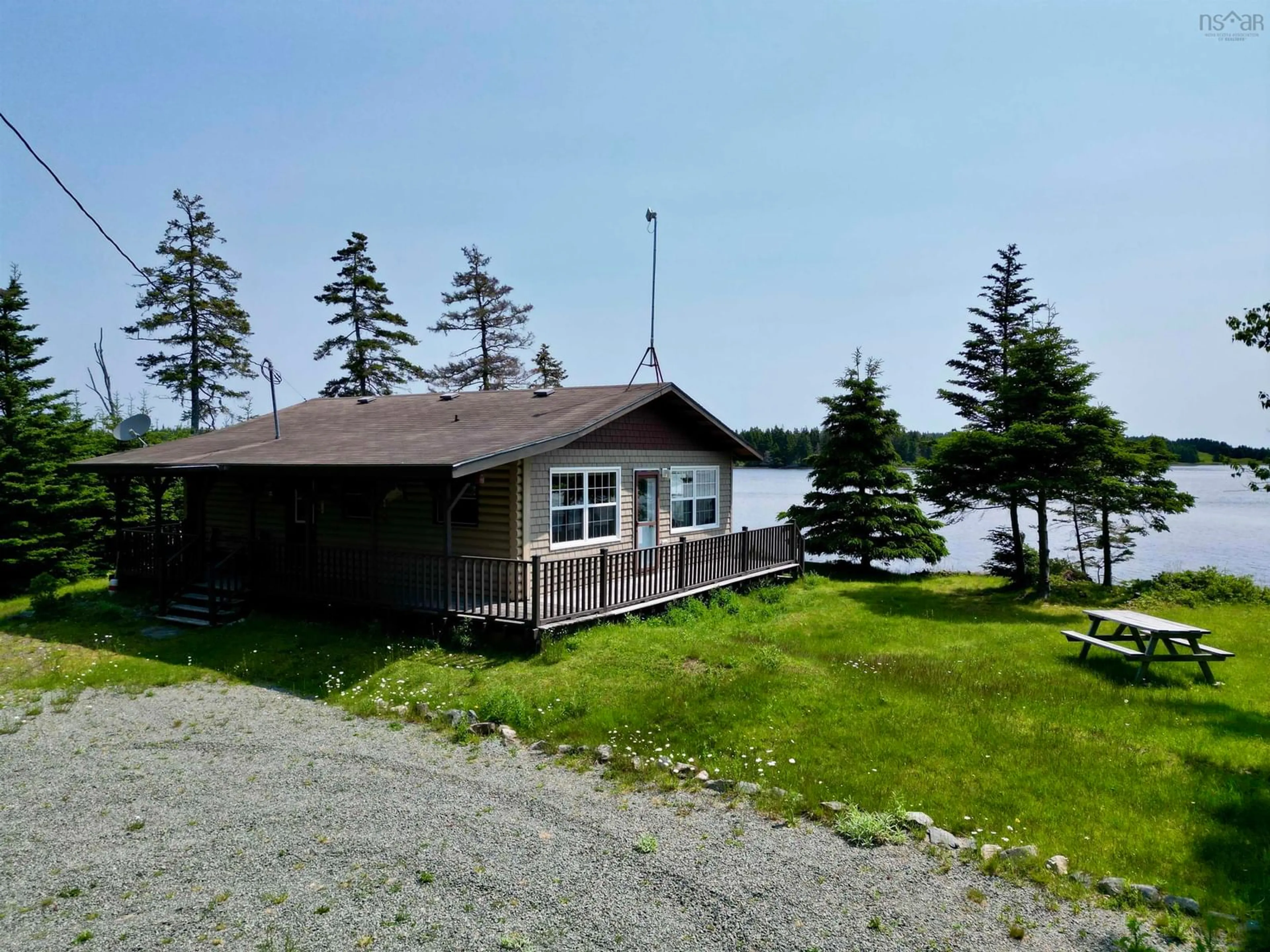A pic from outside/outdoor area/front of a property/back of a property/a pic from drone, water/lake/river/ocean view for 899 Westside Grand River Rd., Grand River Nova Scotia B0E 1M0