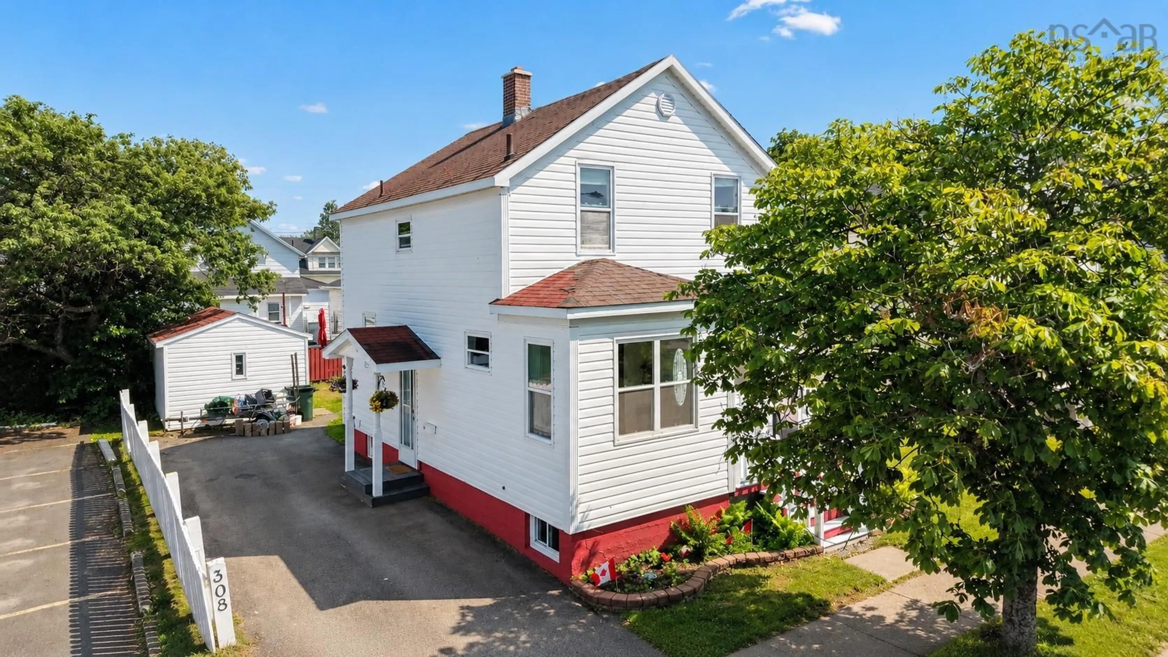 A pic from outside/outdoor area/front of a property/back of a property/a pic from drone, street for 308 St. Peters Rd, Sydney Nova Scotia B1P 4R1
