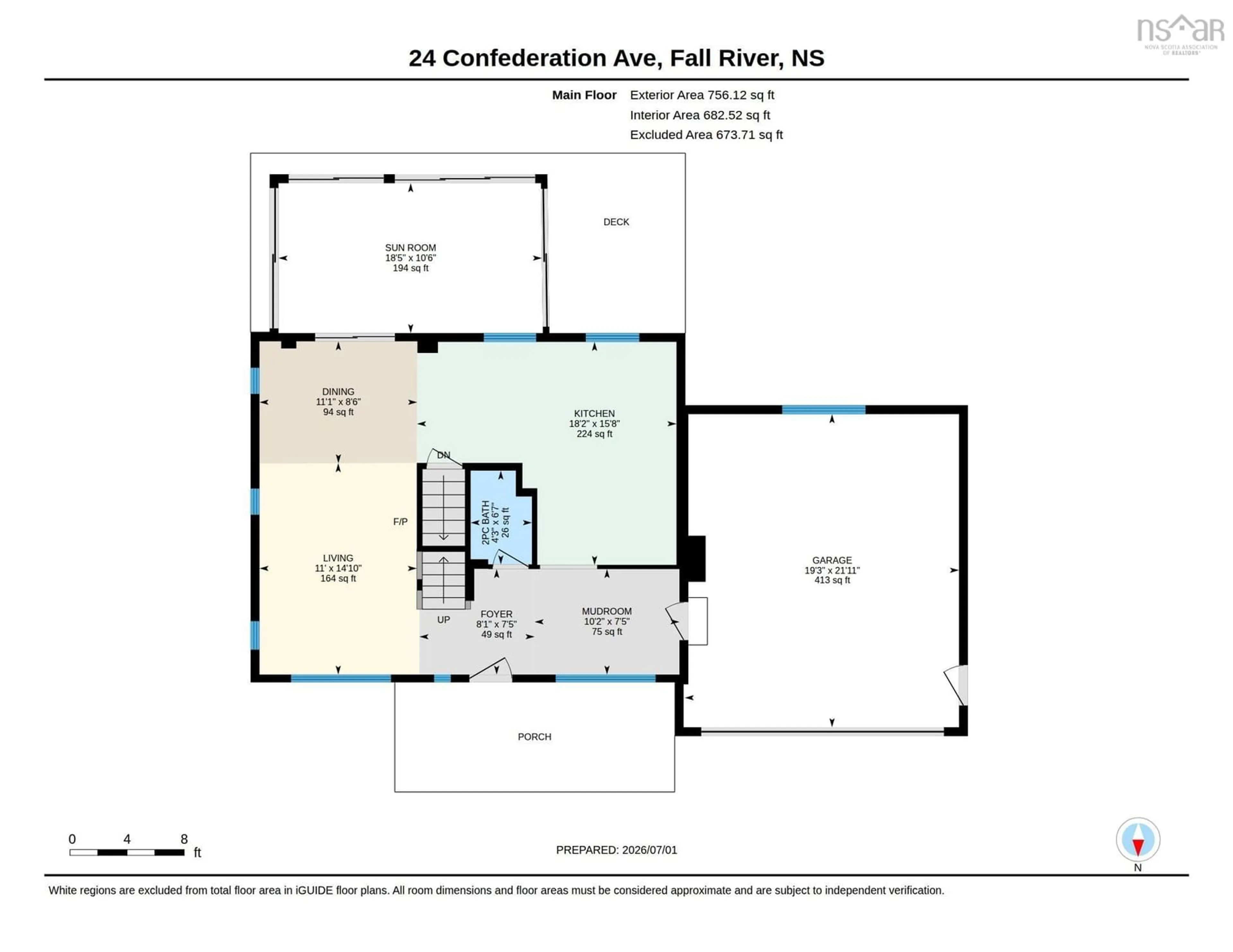 Floor plan for 24 Confederation Ave, Fall River Nova Scotia B2T 1M9