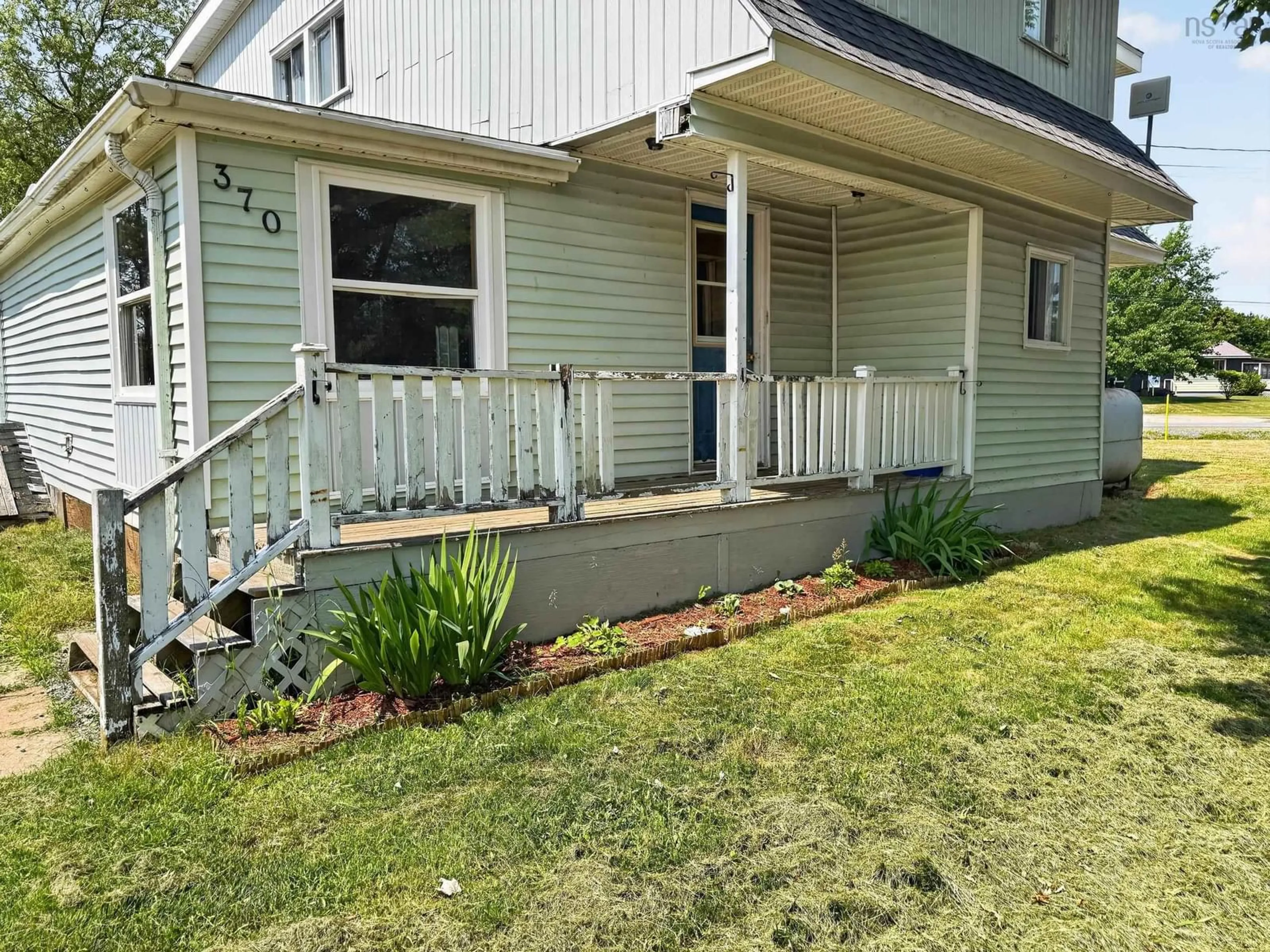 Home with vinyl exterior material, street for 370 Salmon River Rd, Salmon River Nova Scotia B6L 4E4