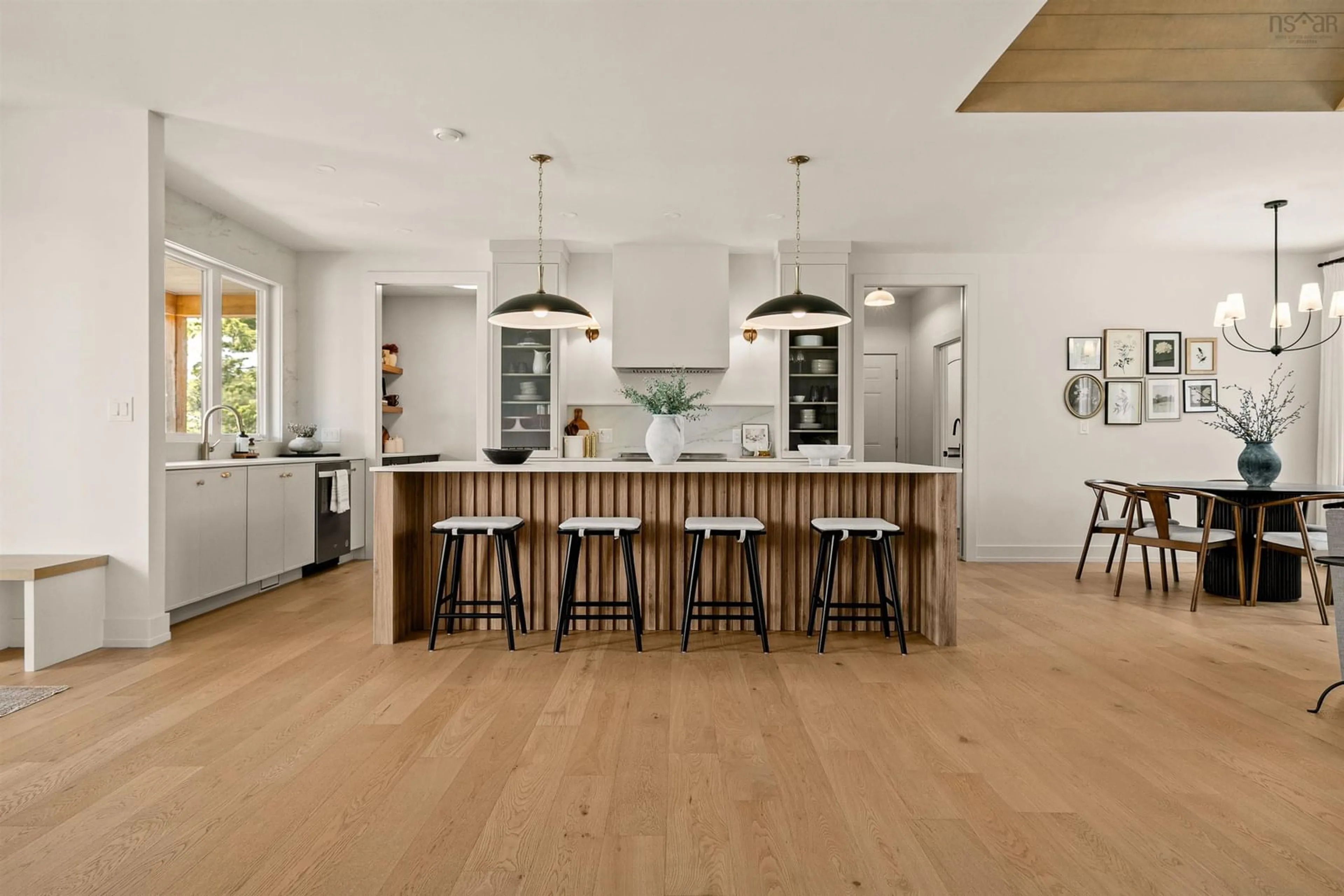 Open concept kitchen, wood/laminate floor for 95 Heatherton Cres, Fall River Nova Scotia B2T 0V2
