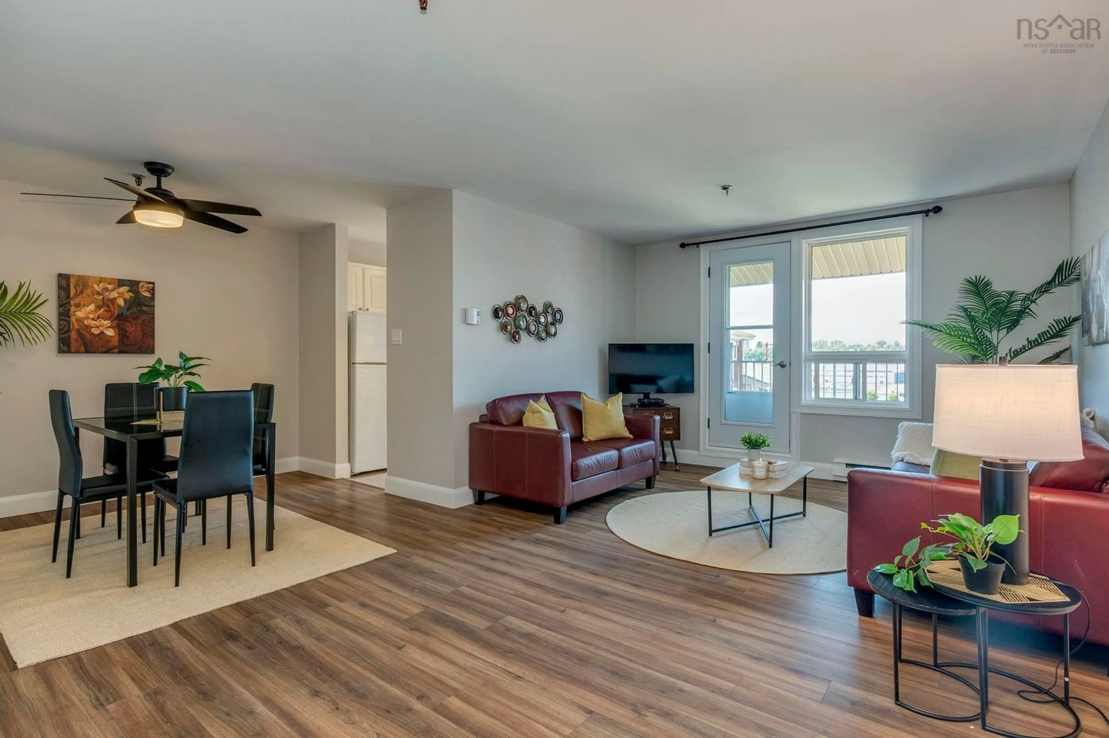 Living room with furniture, wood/laminate floor for 281 Windmill Rd #474, Dartmouth Nova Scotia B3A 4P9