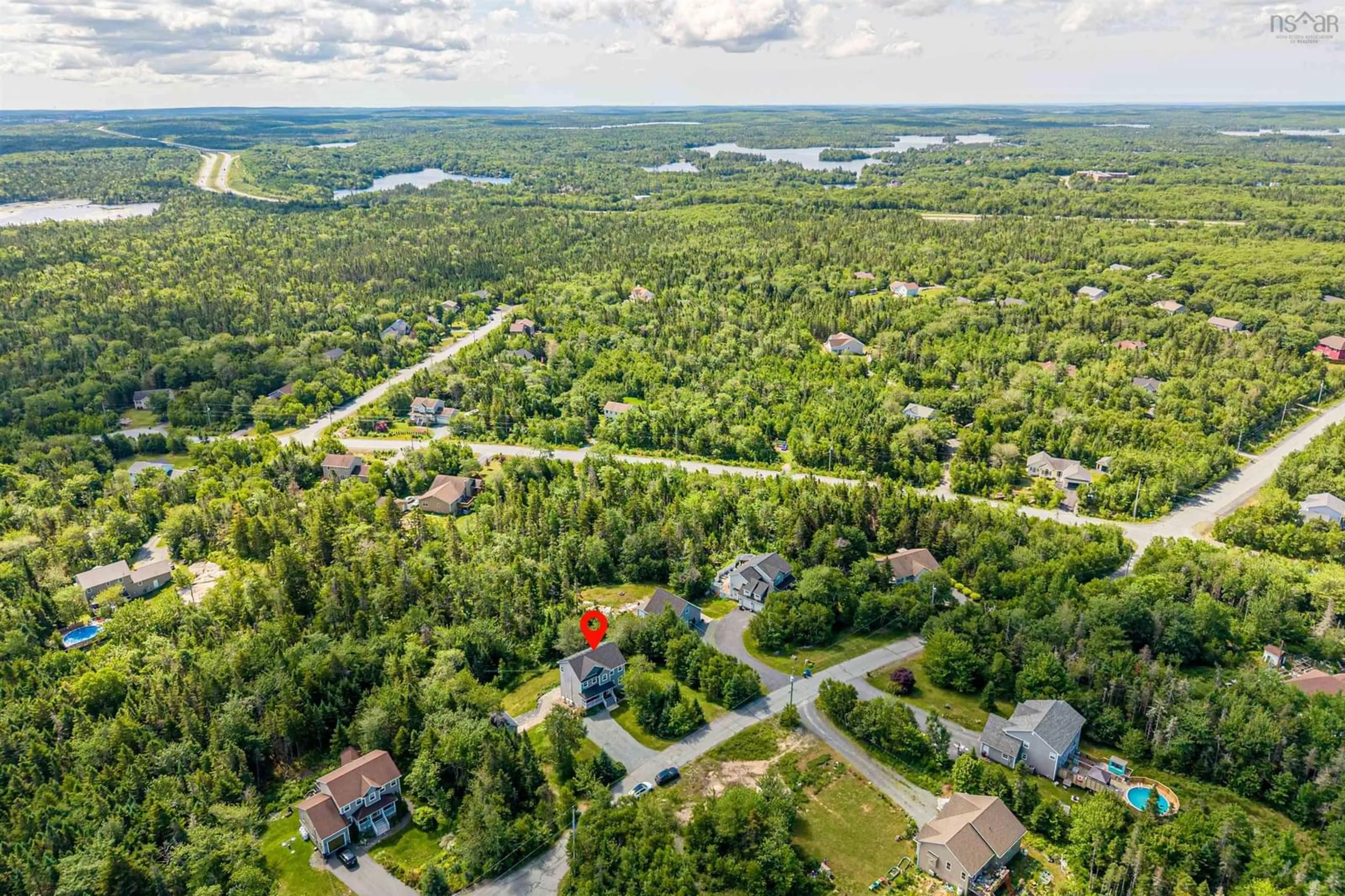 A pic from outside/outdoor area/front of a property/back of a property/a pic from drone, water/lake/river/ocean view for 51 Fellesmere Lane, Stillwater Lake Nova Scotia B3Z 4P6