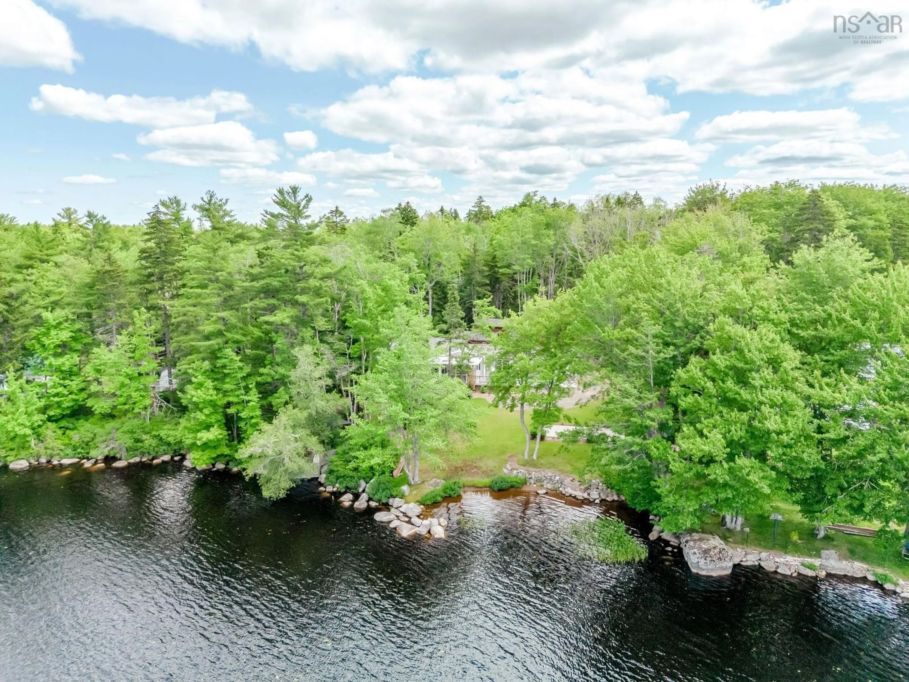 A pic from outside/outdoor area/front of a property/back of a property/a pic from drone, water/lake/river/ocean view for 633 Adams Rd, New Albany Nova Scotia B0S 1P0