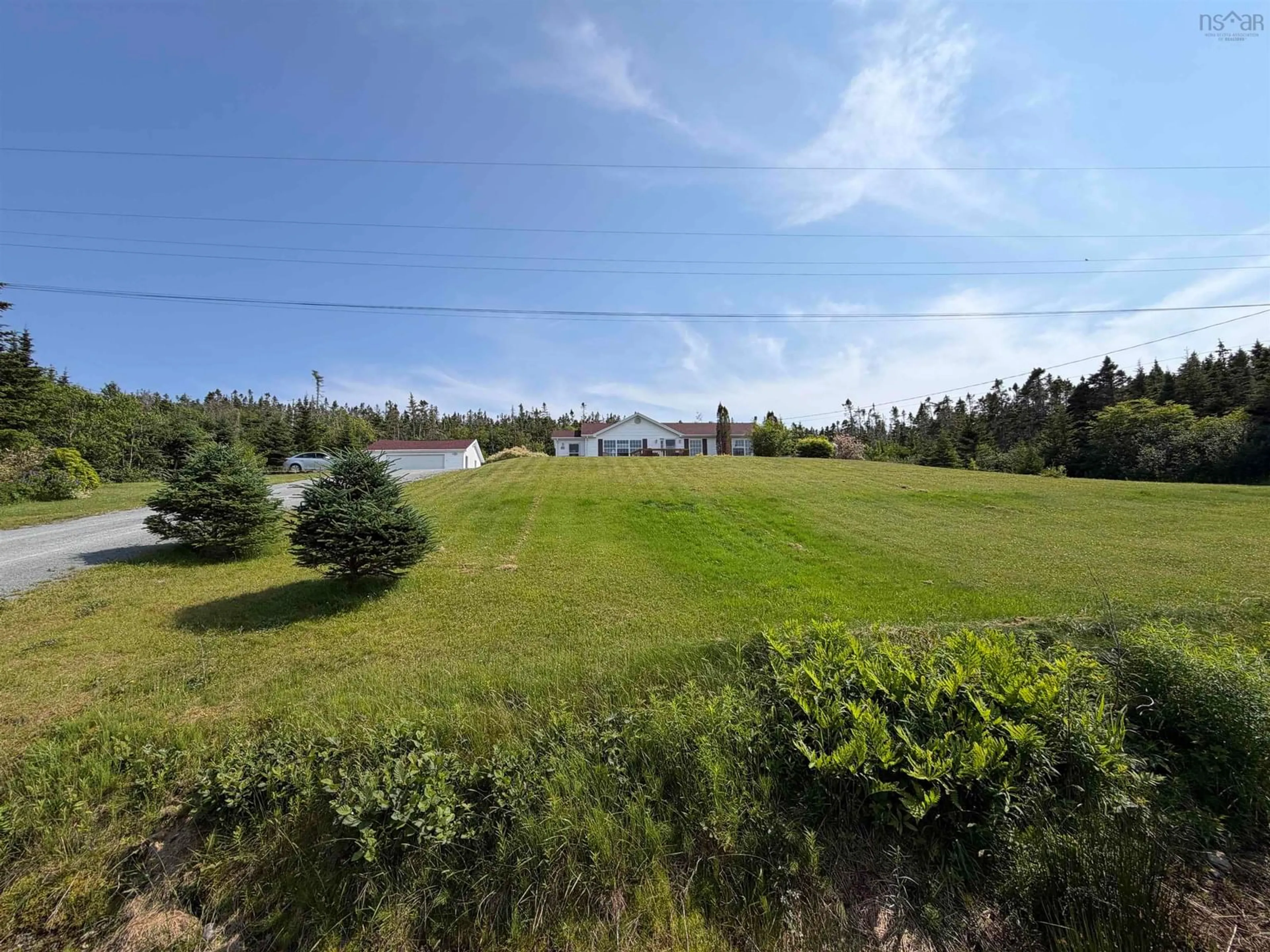 A pic from outside/outdoor area/front of a property/back of a property/a pic from drone, water/lake/river/ocean view for 50 Ocean Dr, Mushaboom Nova Scotia B0J 3H0