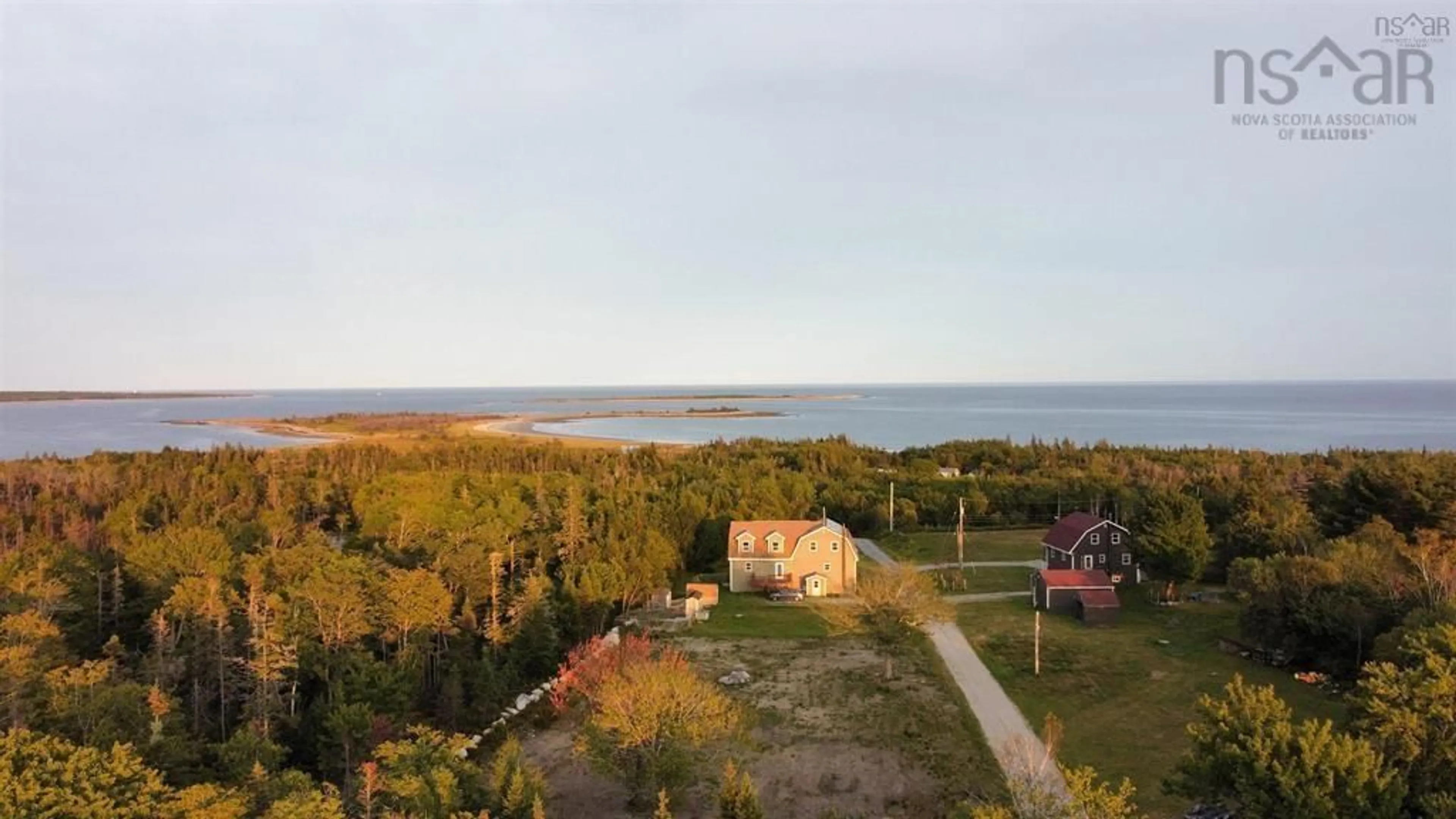 A pic from outside/outdoor area/front of a property/back of a property/a pic from drone, water/lake/river/ocean view for 47 Paces Lane, Roseway Nova Scotia B0T 1W0