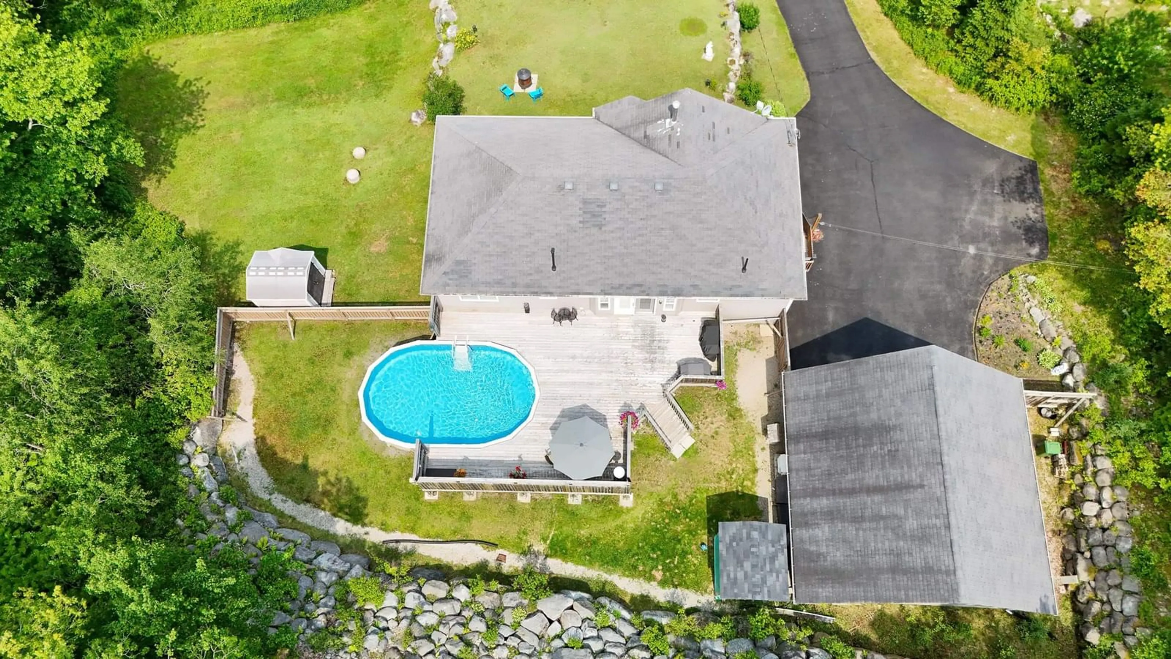 A pic from outside/outdoor area/front of a property/back of a property/a pic from drone, water/lake/river/ocean view for 212 Puddle Rd, Queensland Nova Scotia B0J 1T0