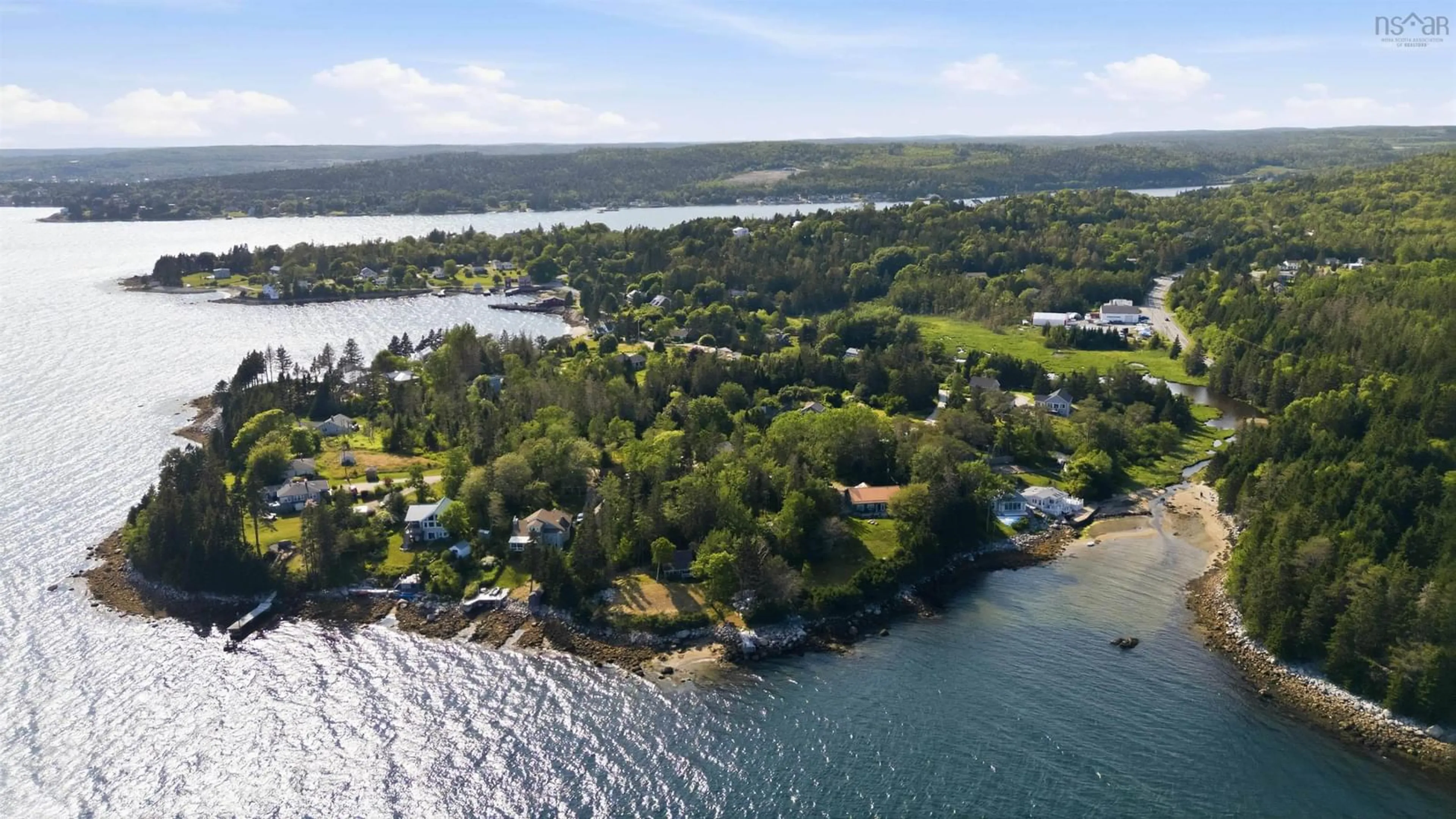 A pic from outside/outdoor area/front of a property/back of a property/a pic from drone, water/lake/river/ocean view for 295 Kennedys Rd, Boutiliers Point Nova Scotia B4B 0M3