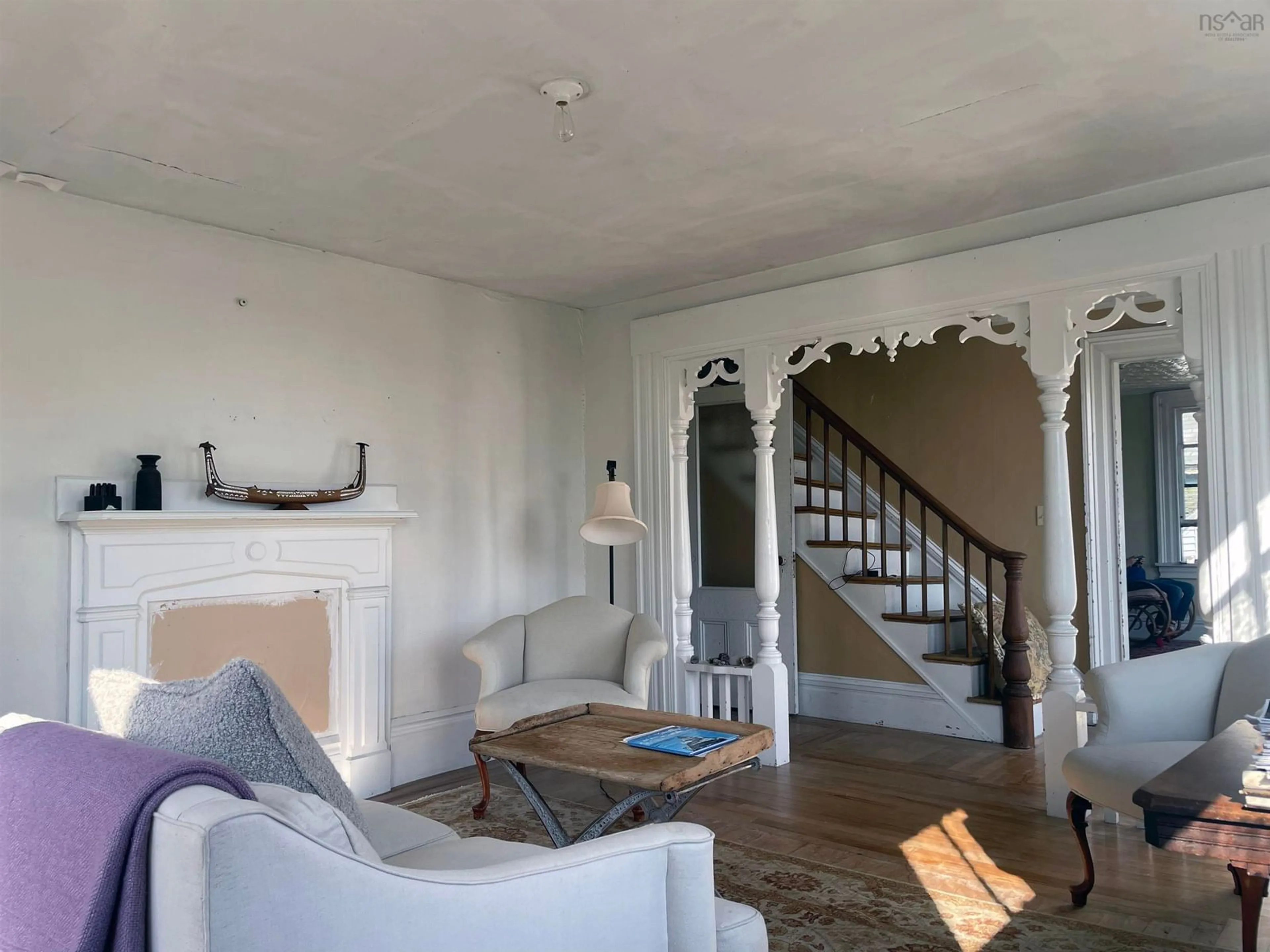 Living room with furniture, unknown for 32 Wellington Street, Westport Nova Scotia B0V 1H0