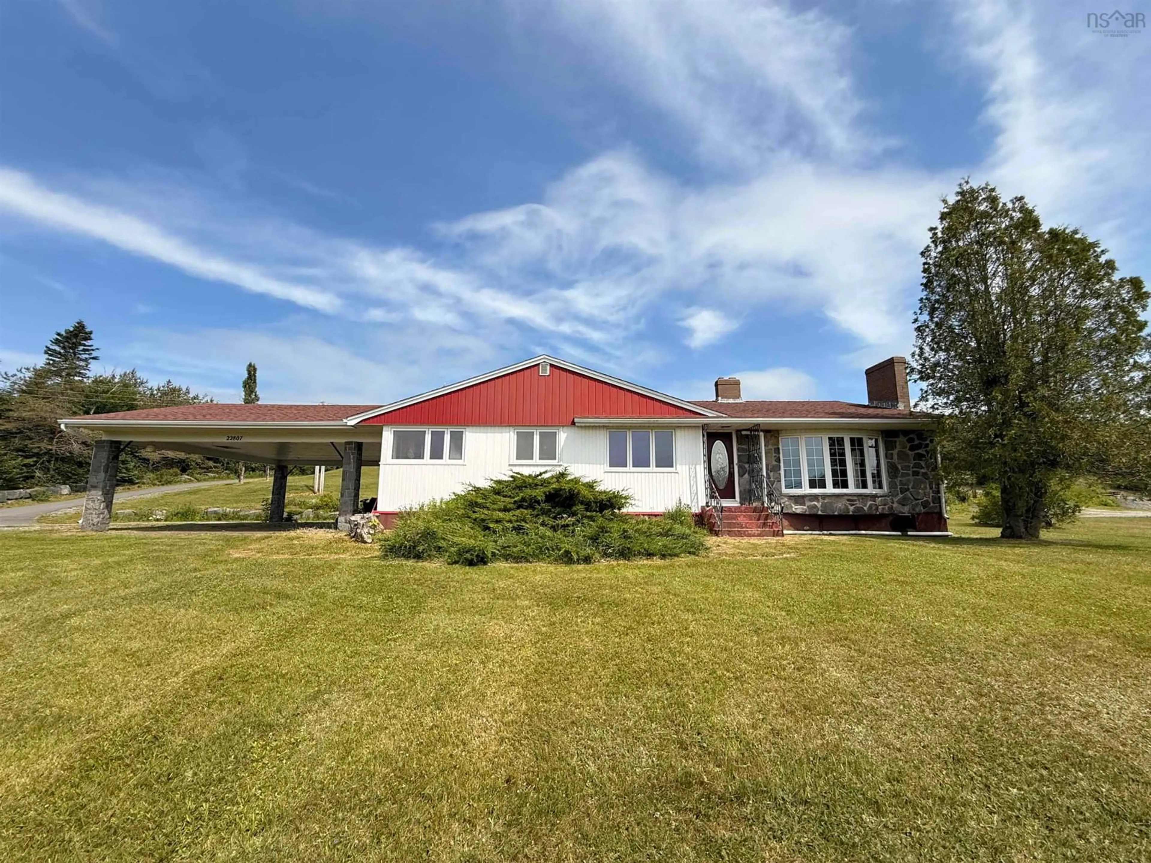 A pic from outside/outdoor area/front of a property/back of a property/a pic from drone, unknown for 22807 Highway 7, Sheet Harbour Nova Scotia B0J 3B0