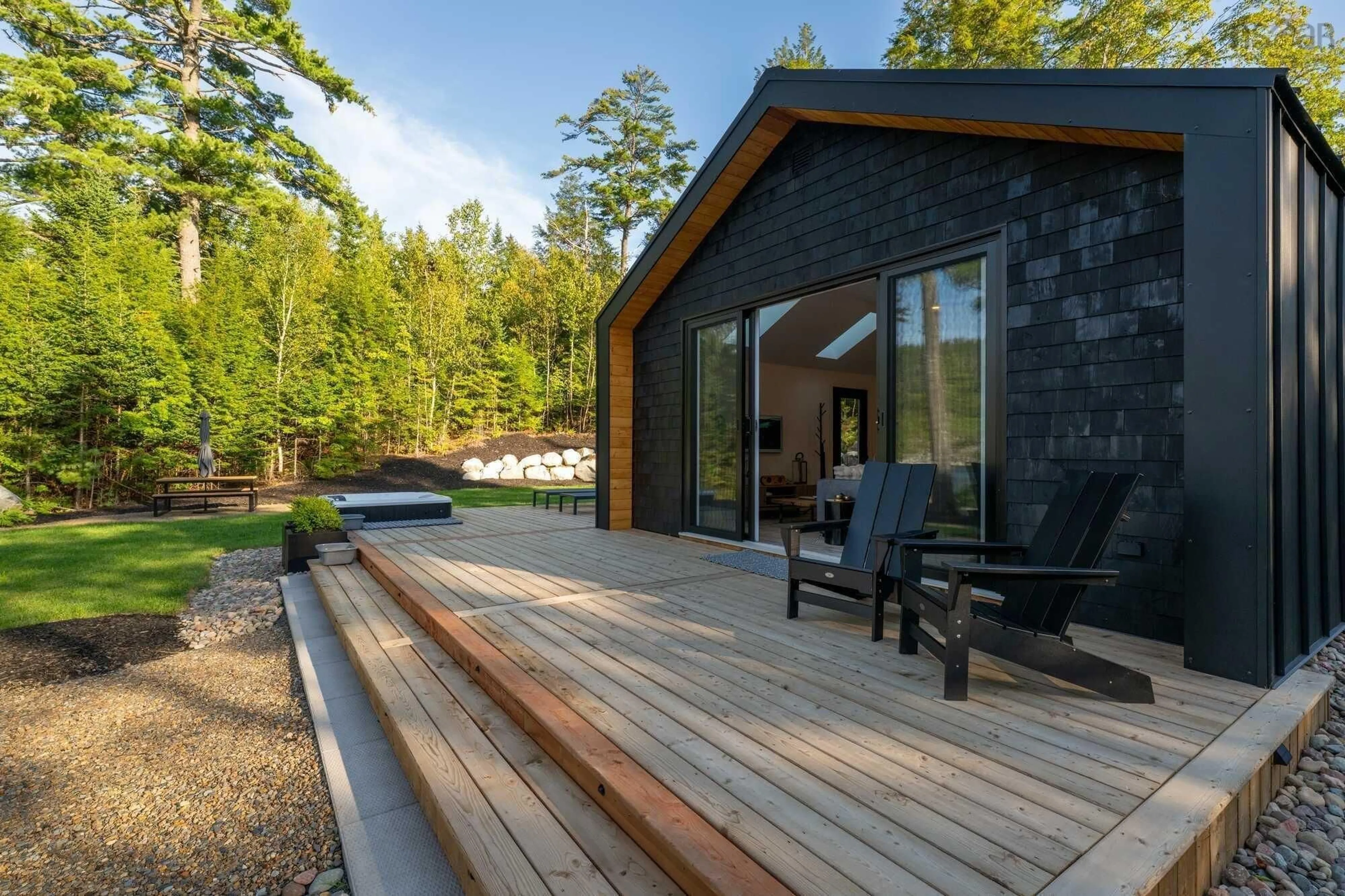 Patio, forest/trees view for 1639 Myra Rd, Porters Lake Nova Scotia B3H 1H1