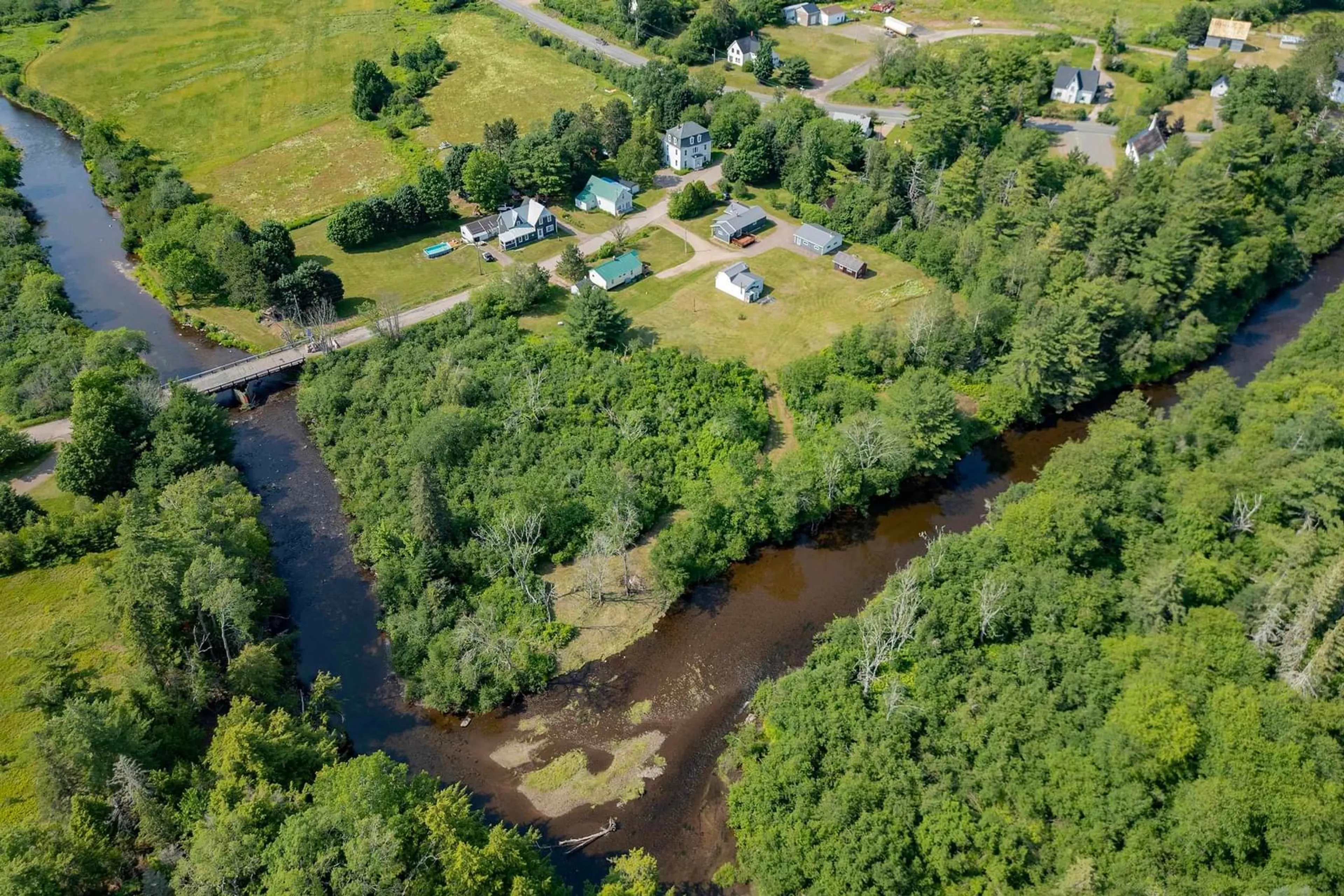 A pic from outside/outdoor area/front of a property/back of a property/a pic from drone, water/lake/river/ocean view for 4746 Canaan Rd, Southampton Nova Scotia B0M 1W0