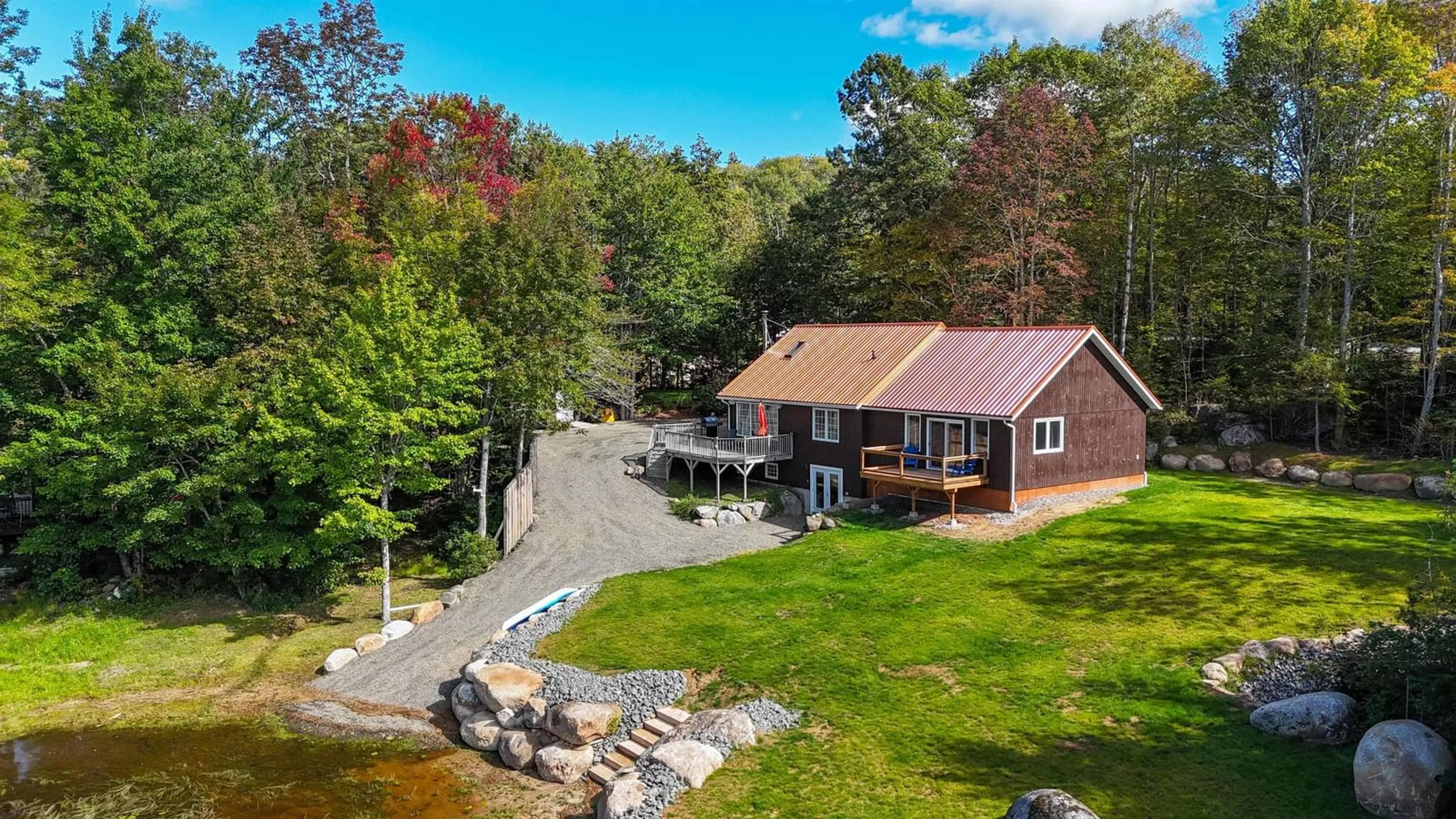 A pic from outside/outdoor area/front of a property/back of a property/a pic from drone, water/lake/river/ocean view for 1791 Barss Corner Rd, Scarsdale Nova Scotia B0R 1A0