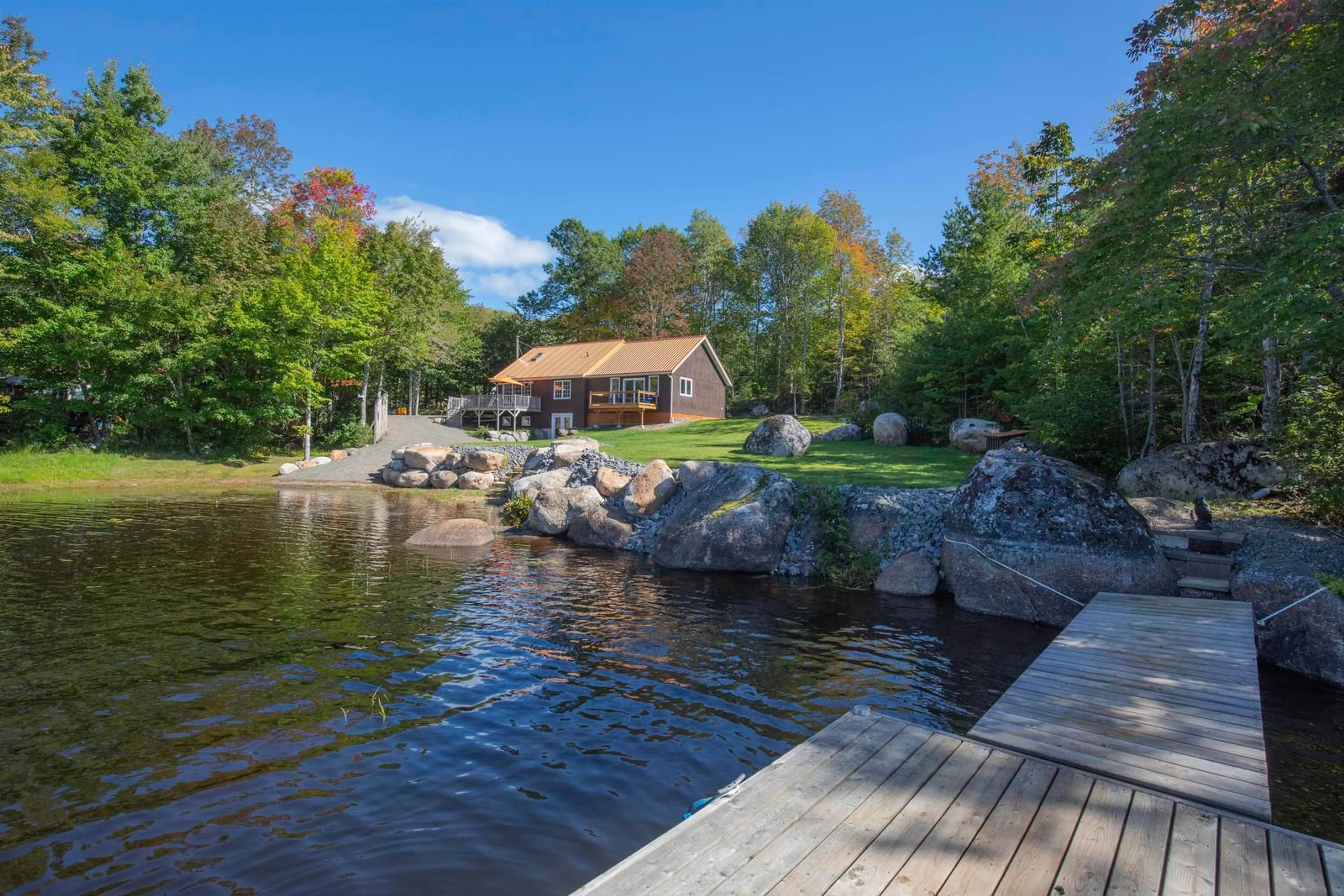 A pic from outside/outdoor area/front of a property/back of a property/a pic from drone, water/lake/river/ocean view for 1791 Barss Corner Rd, Scarsdale Nova Scotia B0R 1A0