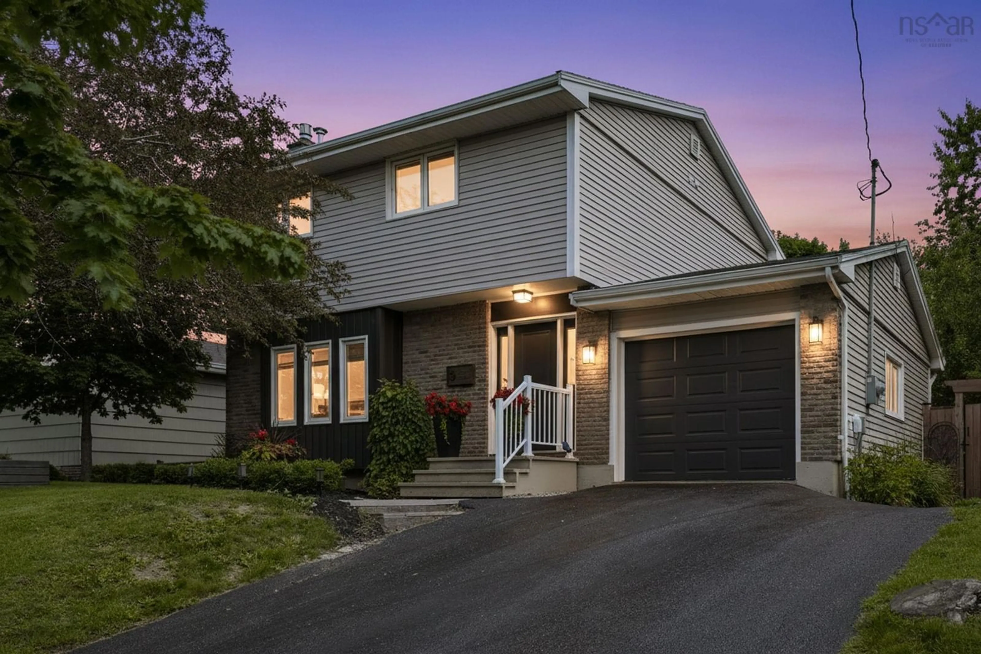 Home with vinyl exterior material, street for 5 Skyvue Terr, Dartmouth Nova Scotia B2W 3Z2