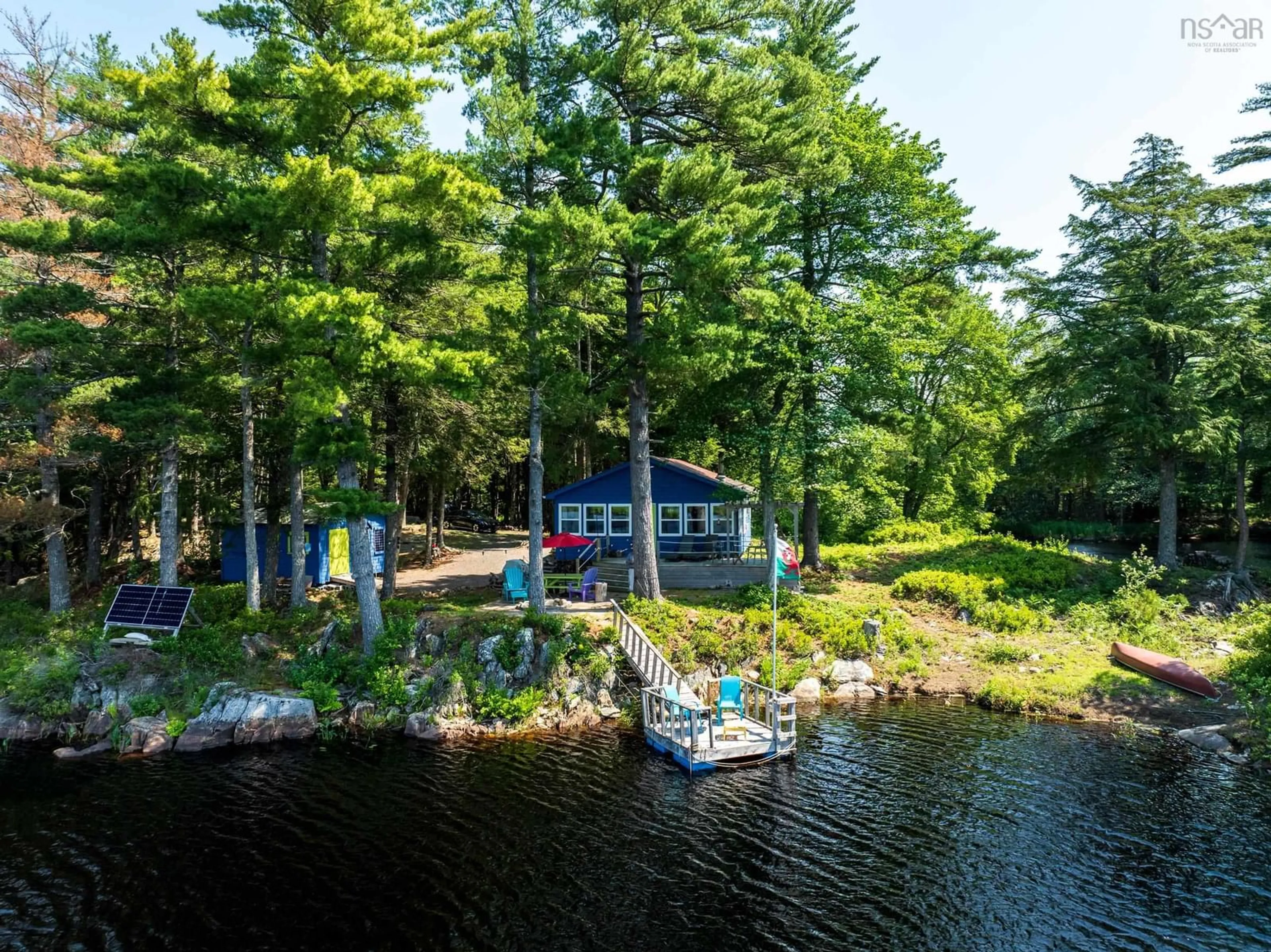 A pic from outside/outdoor area/front of a property/back of a property/a pic from drone, water/lake/river/ocean view for 766 Gilmore Rd, Pleasant River Nova Scotia B0T 1X0